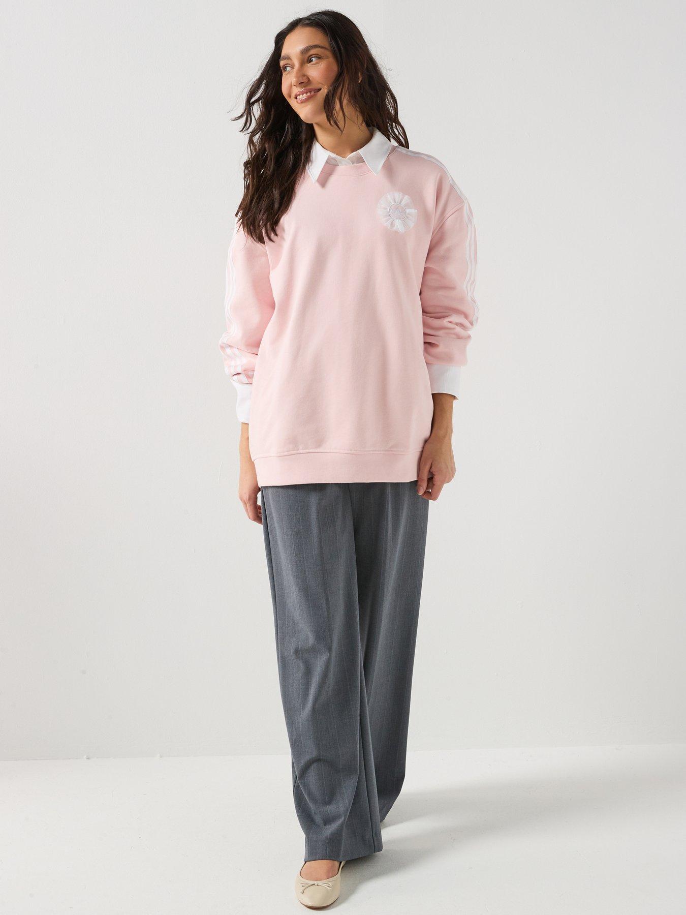 Image 3 of 6 of adidas Originals Womens Branded Crew Top - Pink