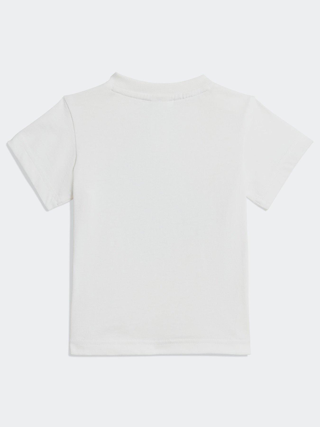 Image 3 of 7 of adidas Originals Infant Unisex Floral Printed Regular Short Tee Set - Purple