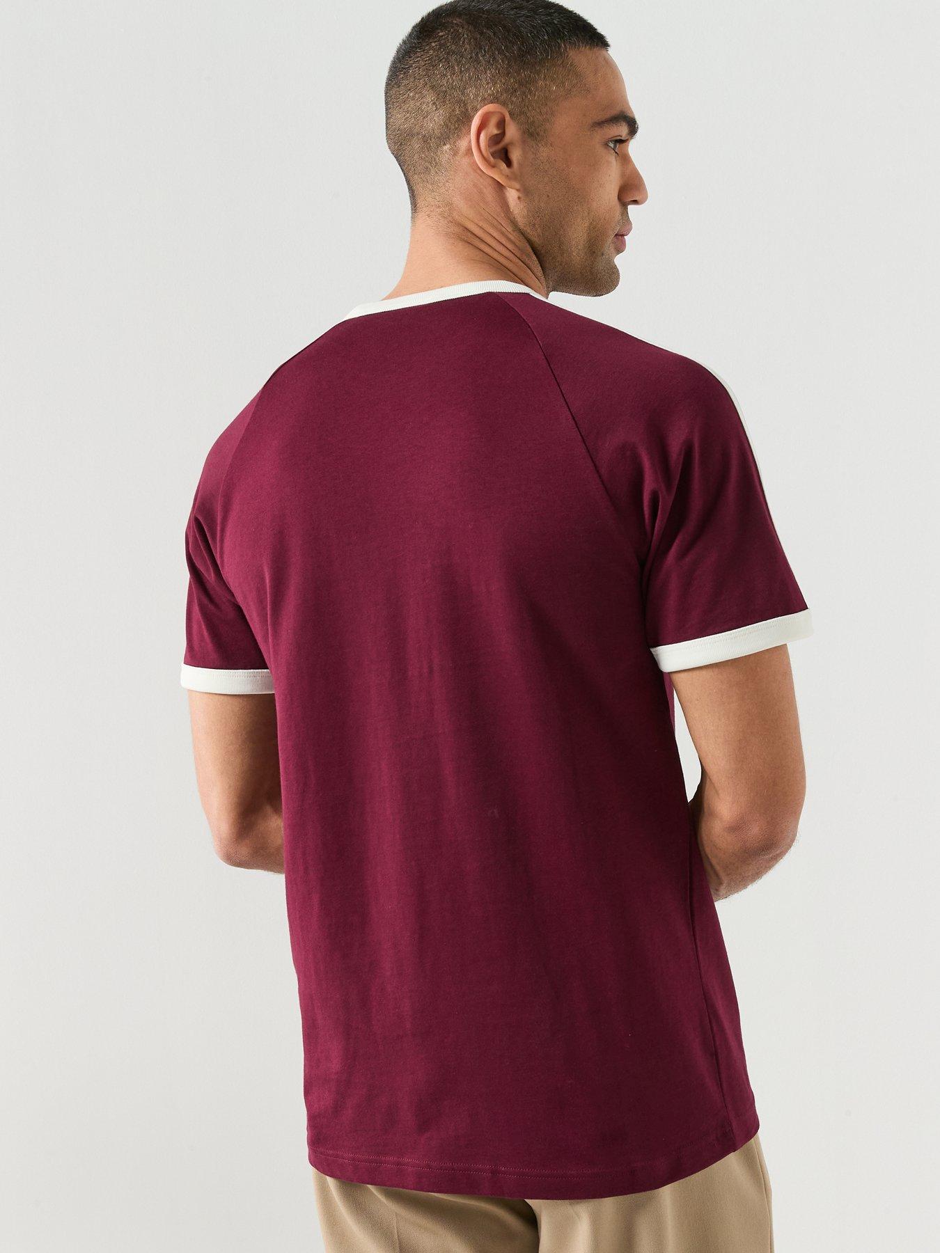 Image 2 of 6 of adidas Originals Men's 3-Stripes T-Shirt - Maroon