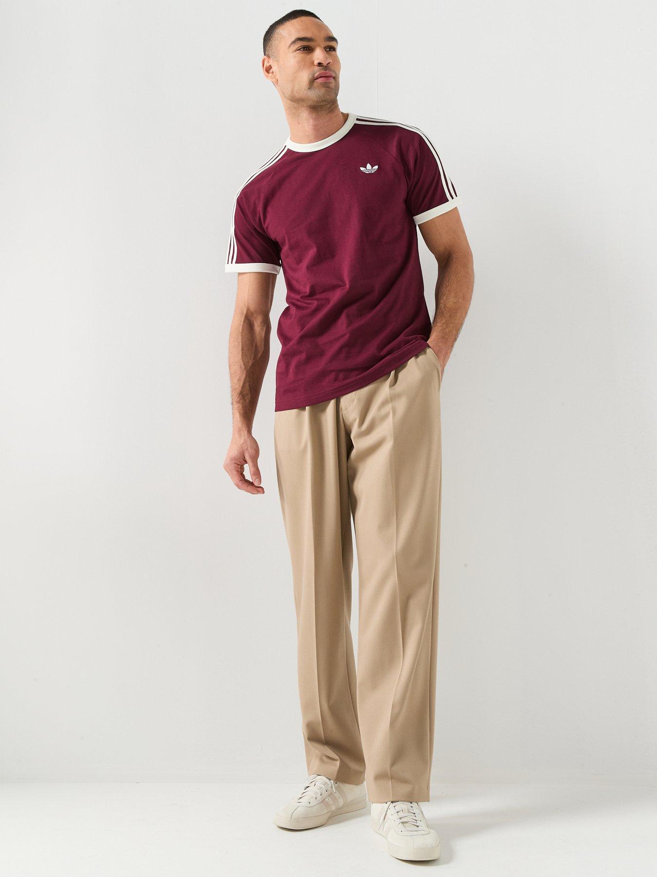 Image 3 of 6 of adidas Originals Men's 3-Stripes T-Shirt - Maroon