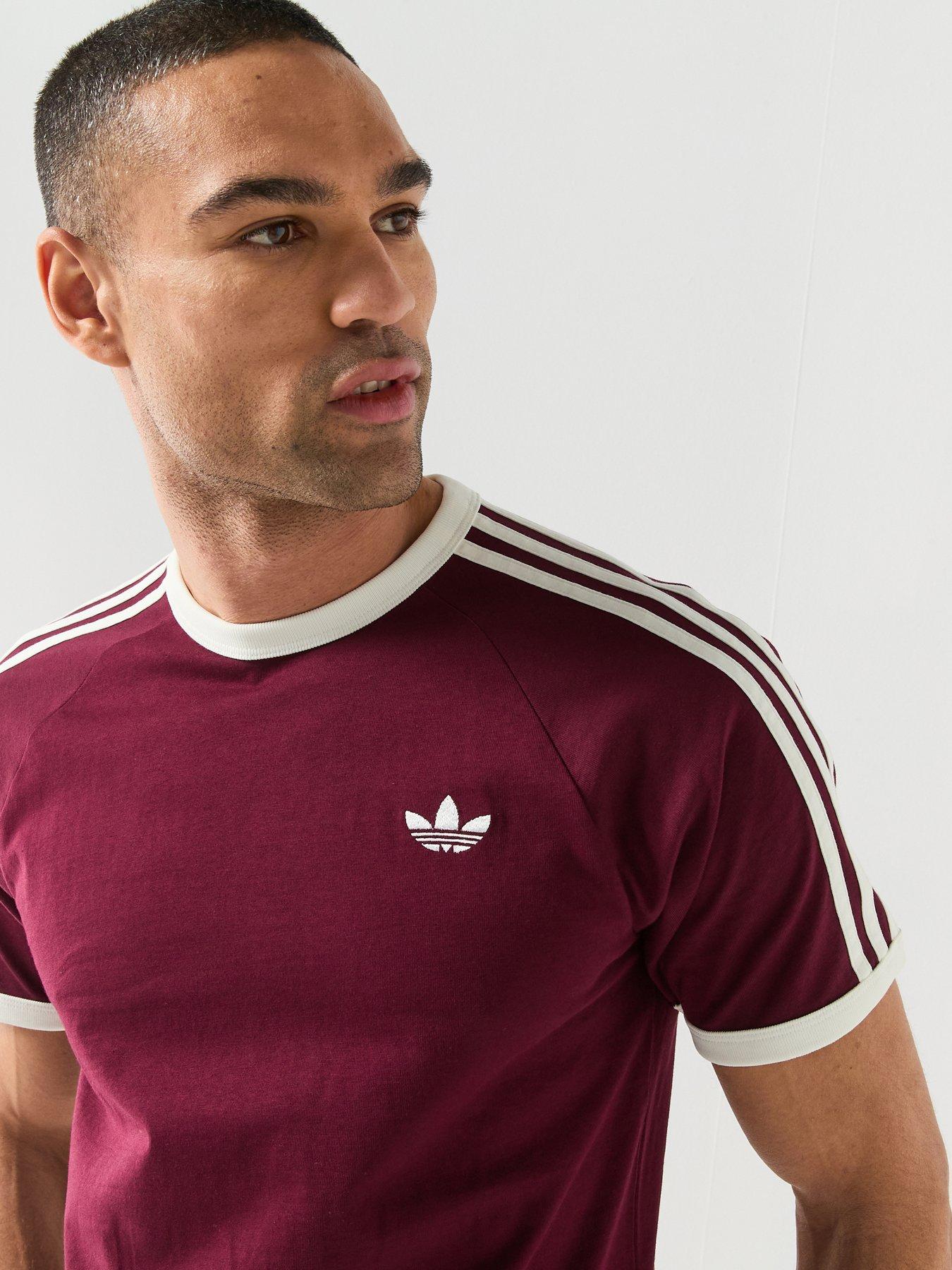 Image 4 of 6 of adidas Originals Men's 3-Stripes T-Shirt - Maroon