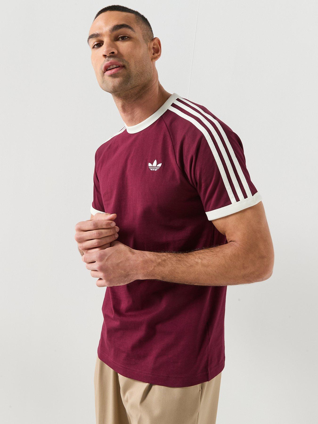 Image 5 of 6 of adidas Originals Men's 3-Stripes T-Shirt - Maroon