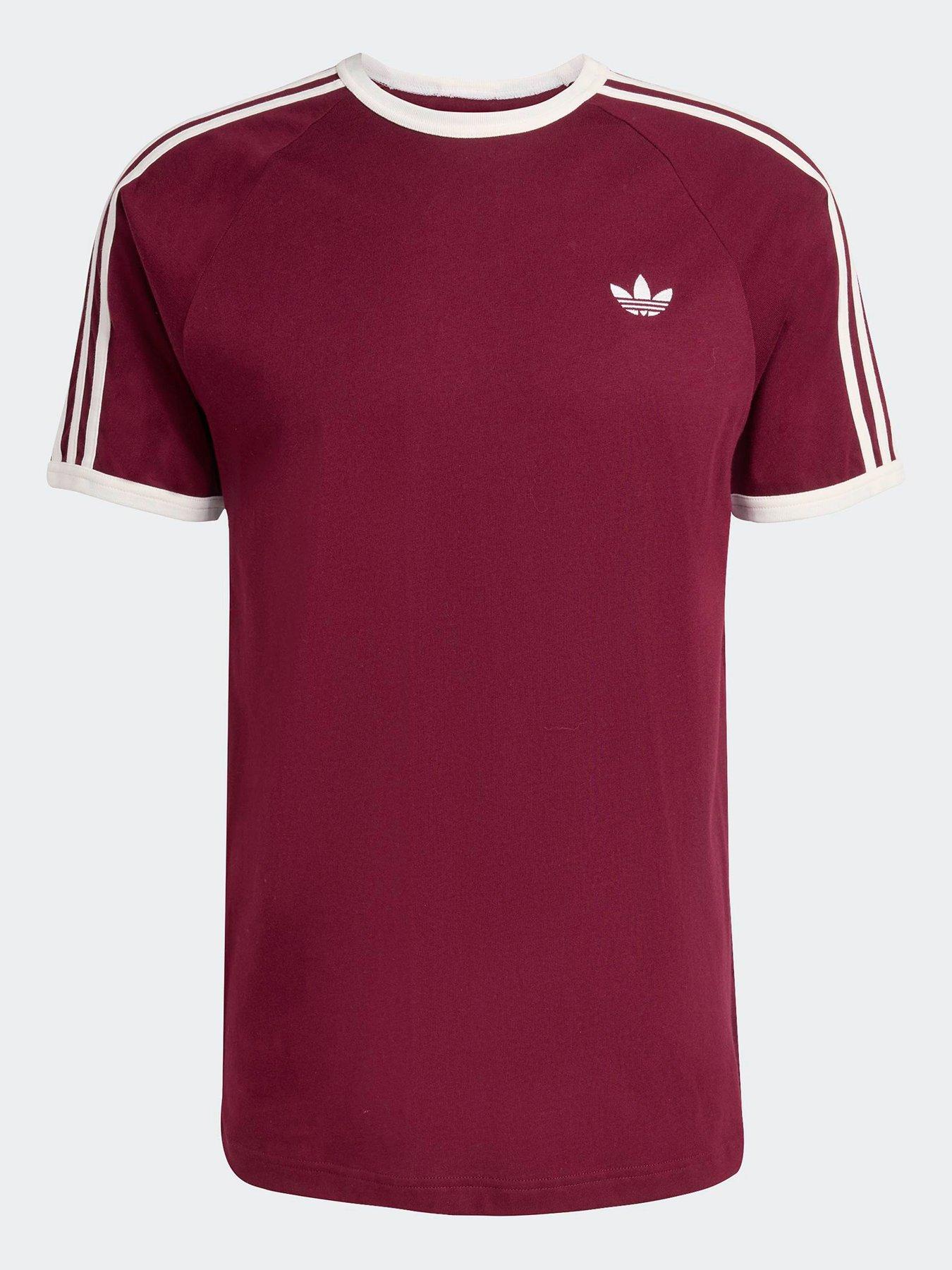 Image 6 of 6 of adidas Originals Men's 3-Stripes T-Shirt - Maroon