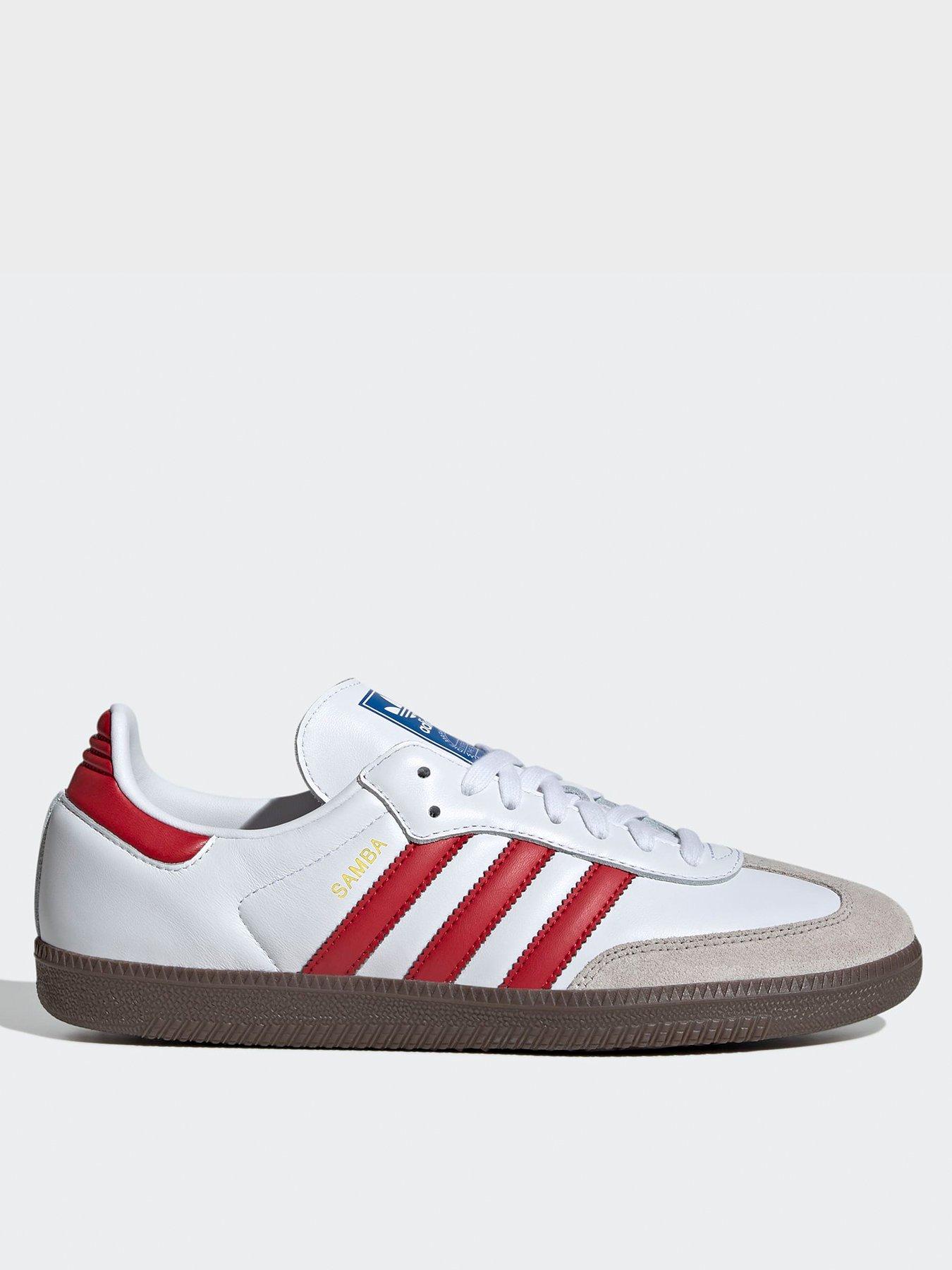adidas Originals Womens OG Samba Trainers- White/red