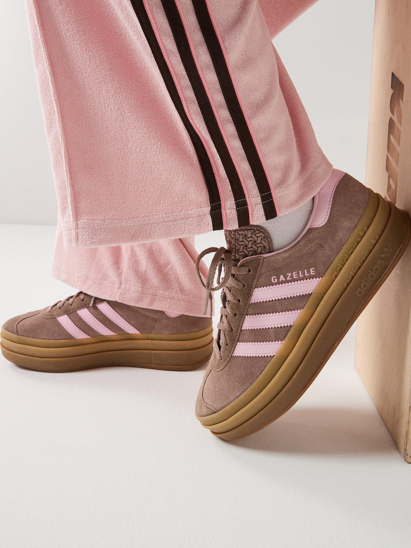 adidas Originals Womens Gazelle Bold Trainers - Brown/pink