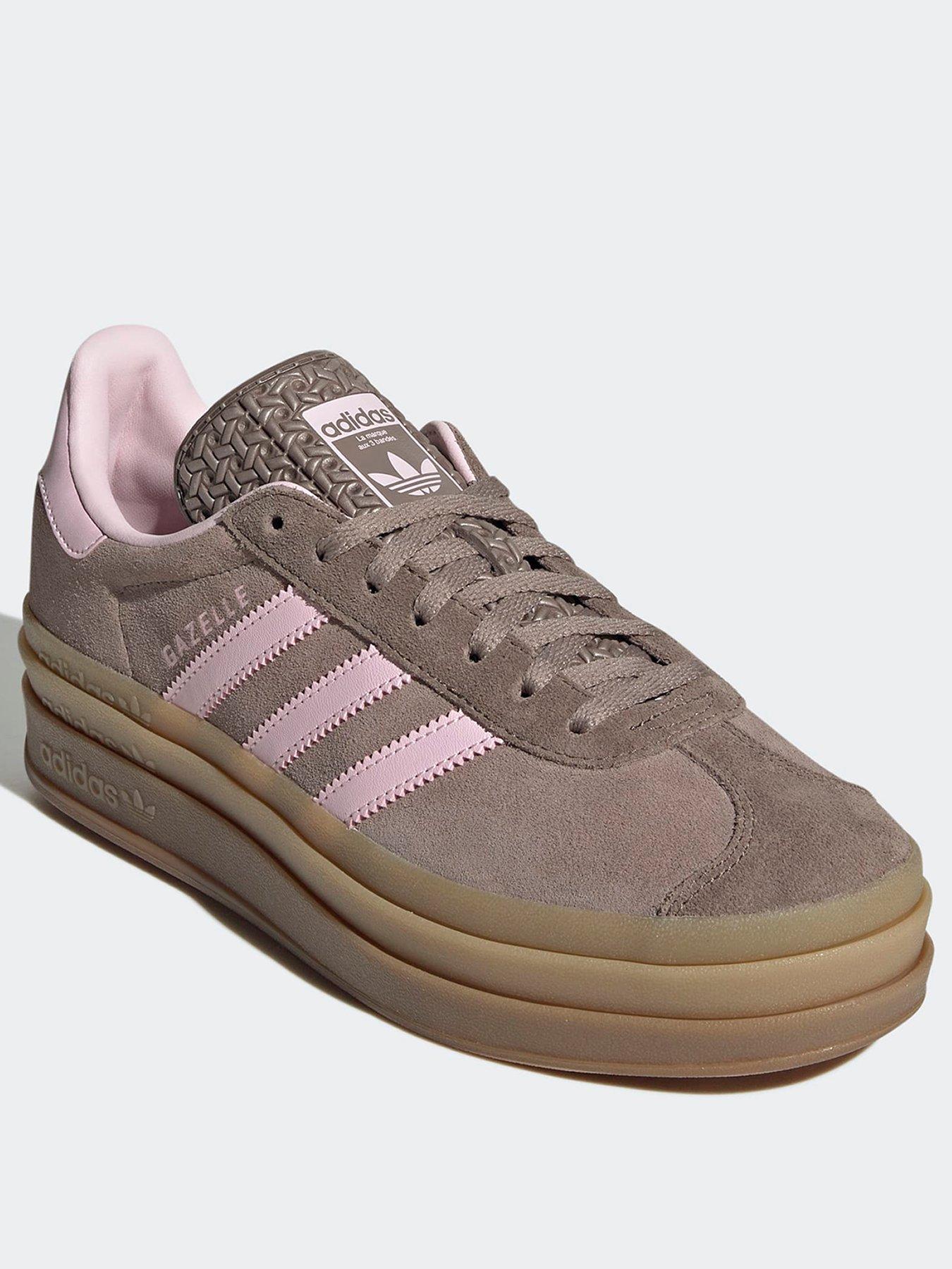 adidas Originals Womens Gazelle Bold Trainers - Brown/pink