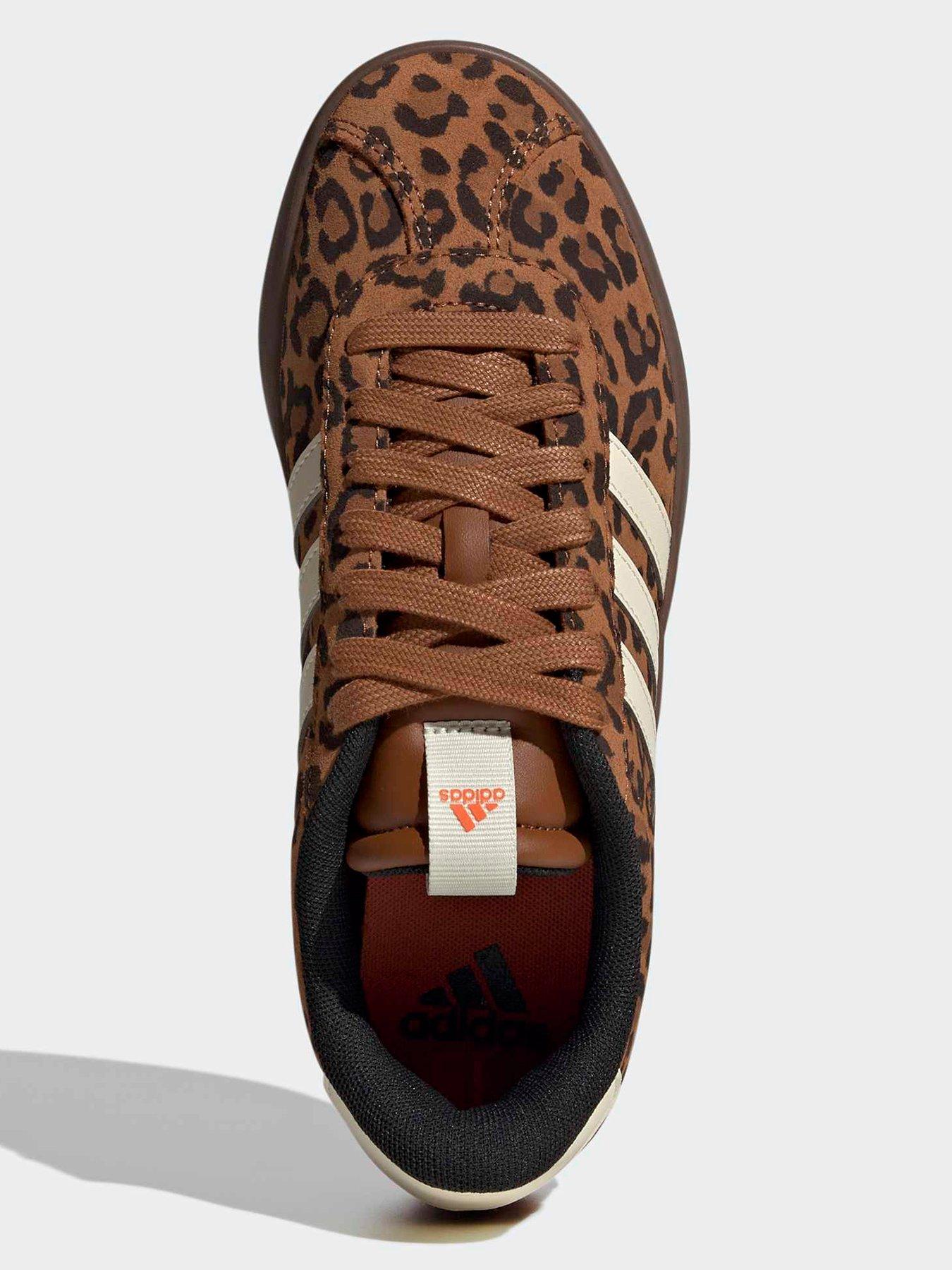 Image 4 of 6 of adidas Sportswear Womens Vl Court Leopard Trainers - Brown