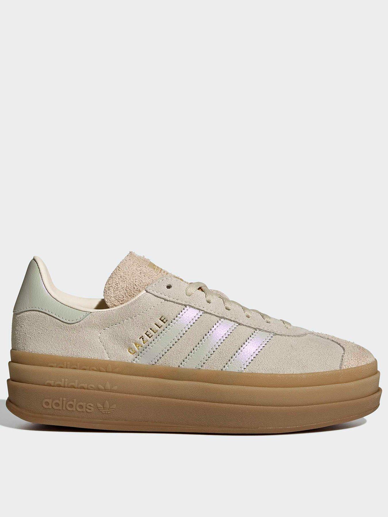 adidas gazelle silver green womens ADIDAS ORIGINALS Light gray Gazelle Indoor Sneakers for Men and Women   Pavidas