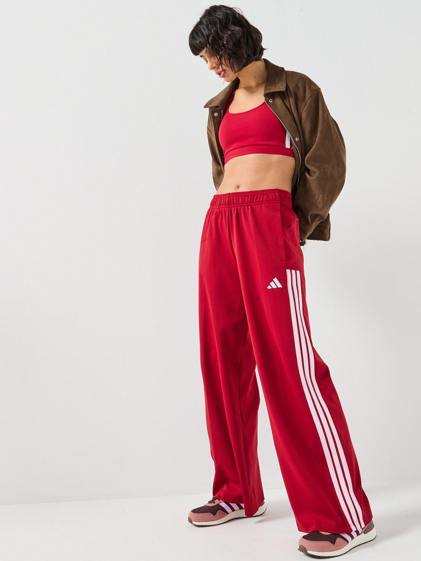 Image 3 of 6 of adidas Sportswear Women's House Of Tiro Wide Leg Pants - Dark Red