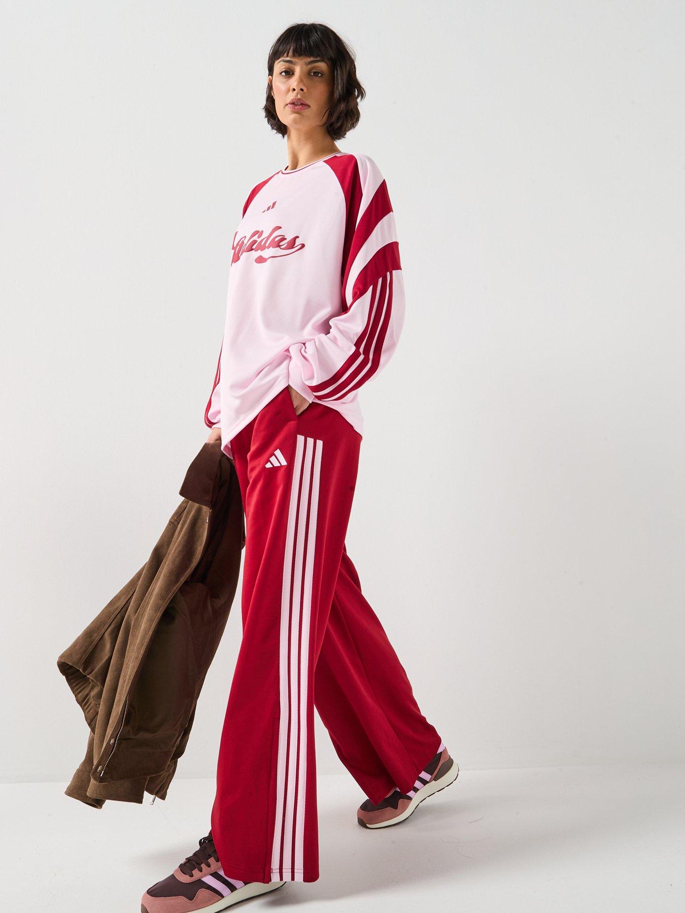 Image 5 of 6 of adidas Sportswear Women's House Of Tiro Wide Leg Pants - Dark Red