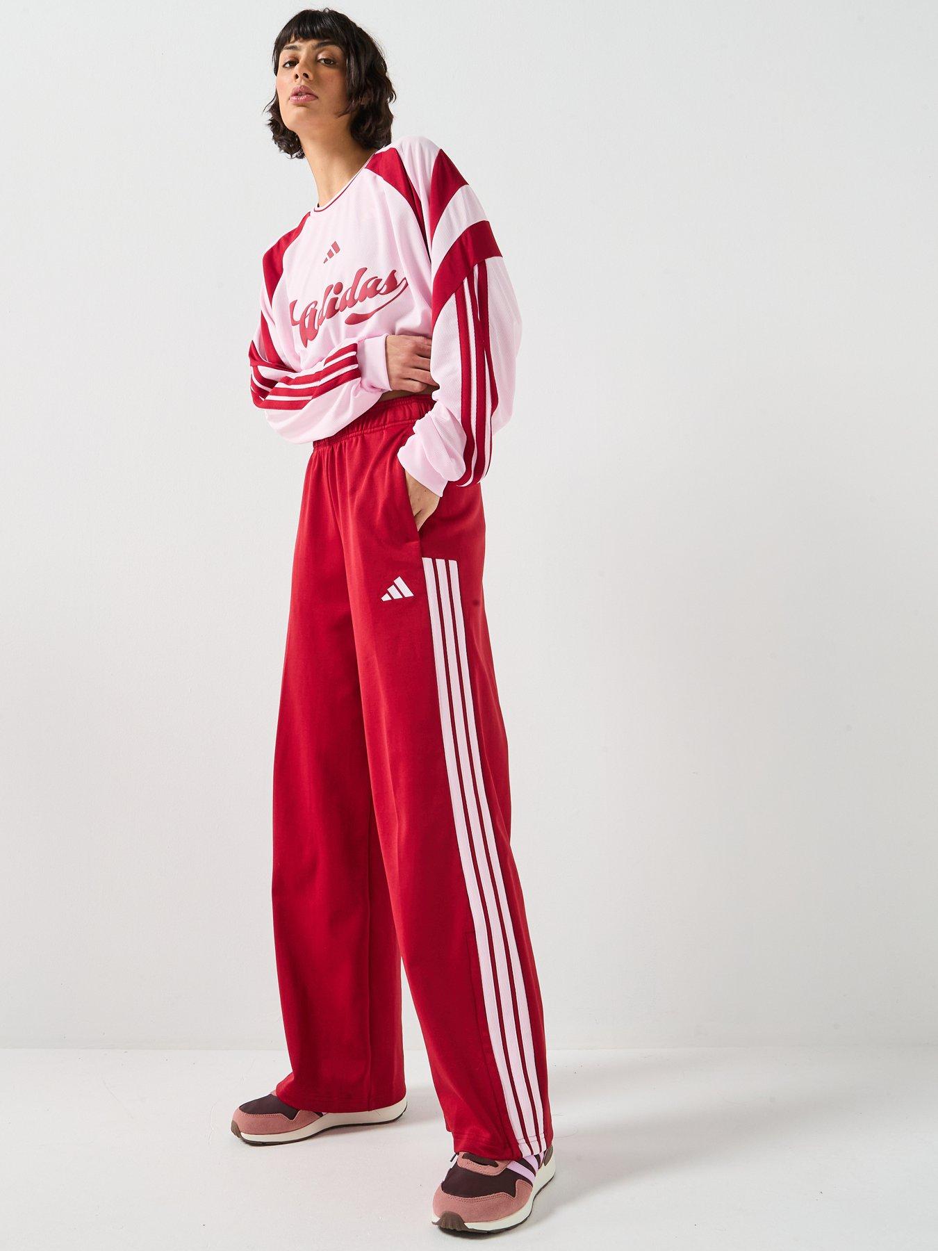 Image 6 of 6 of adidas Sportswear Women's House Of Tiro Wide Leg Pants - Dark Red