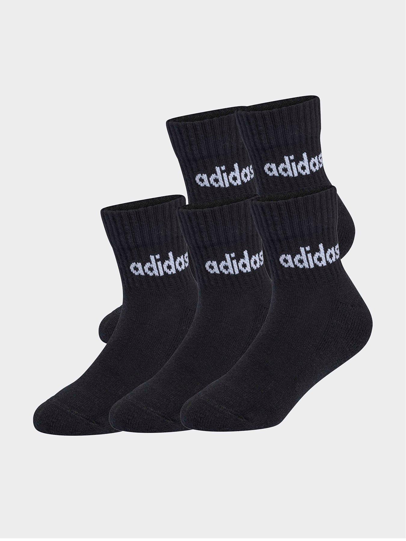 Image 1 of 4 of adidas Sportswear Kids Linear Ankle Socks 5 Pairs - Black