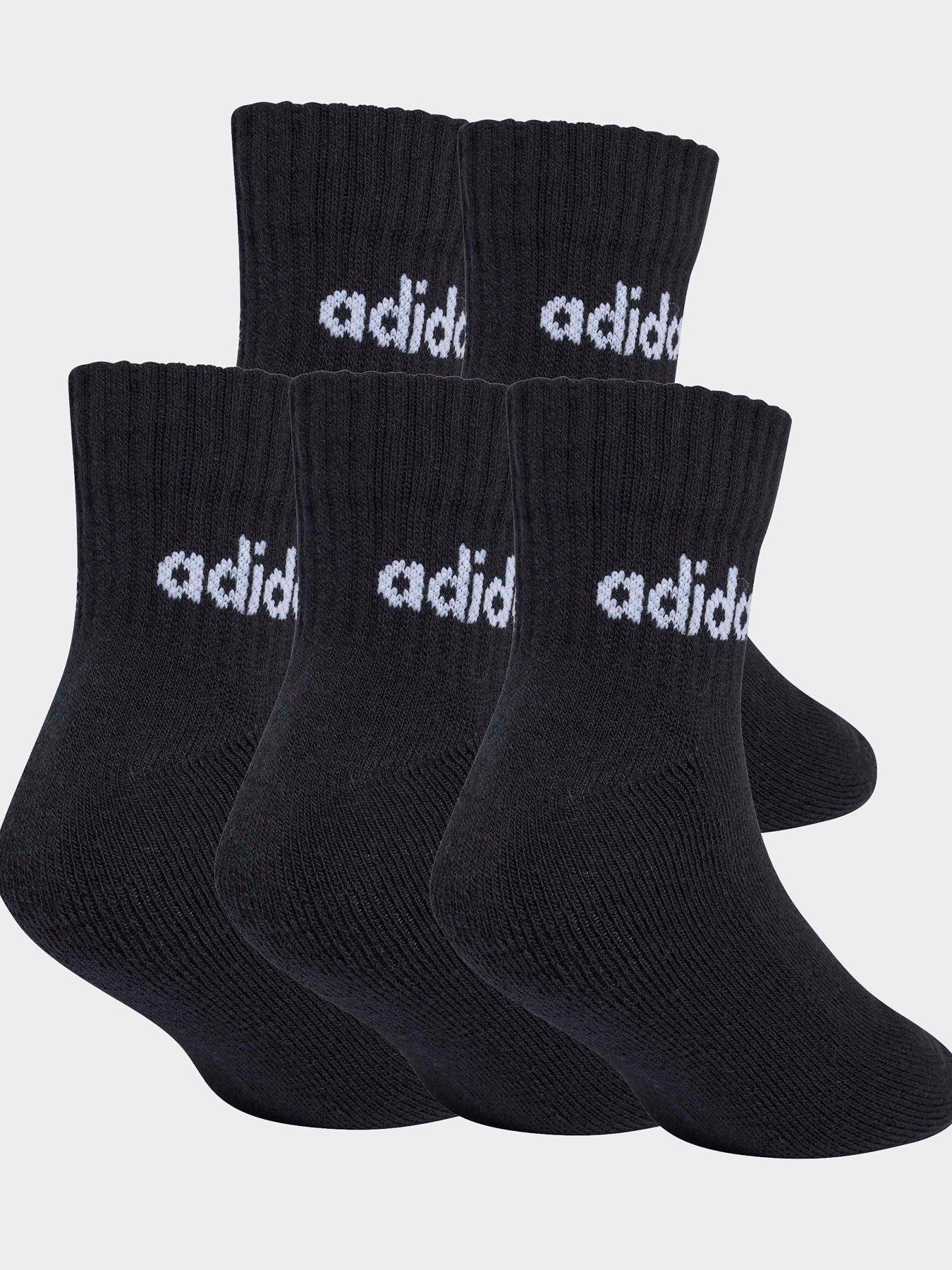 Image 2 of 4 of adidas Sportswear Kids Linear Ankle Socks 5 Pairs - Black