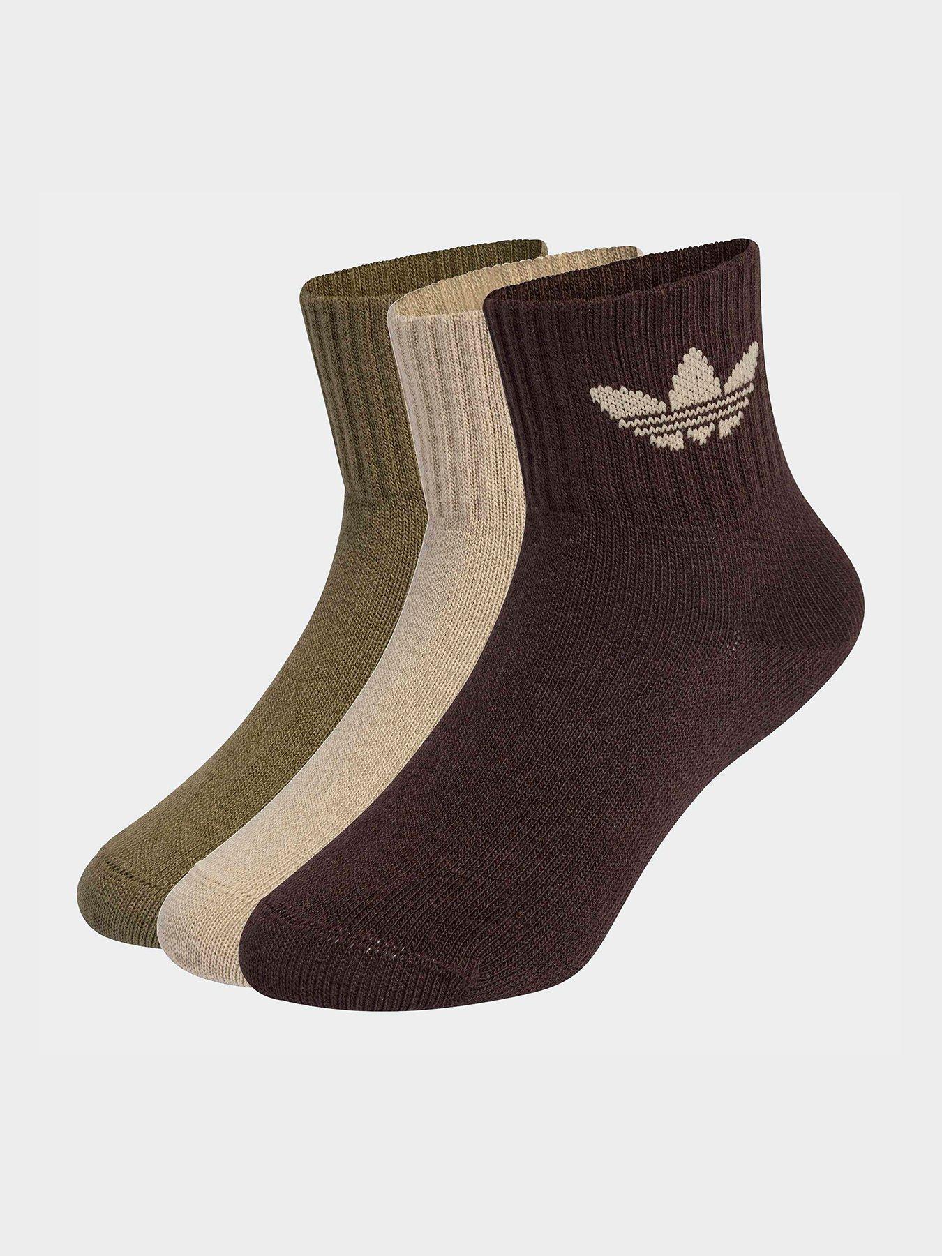 adidas Originals Kids Mid-Ankle Socks 3 Pairs - Multi
