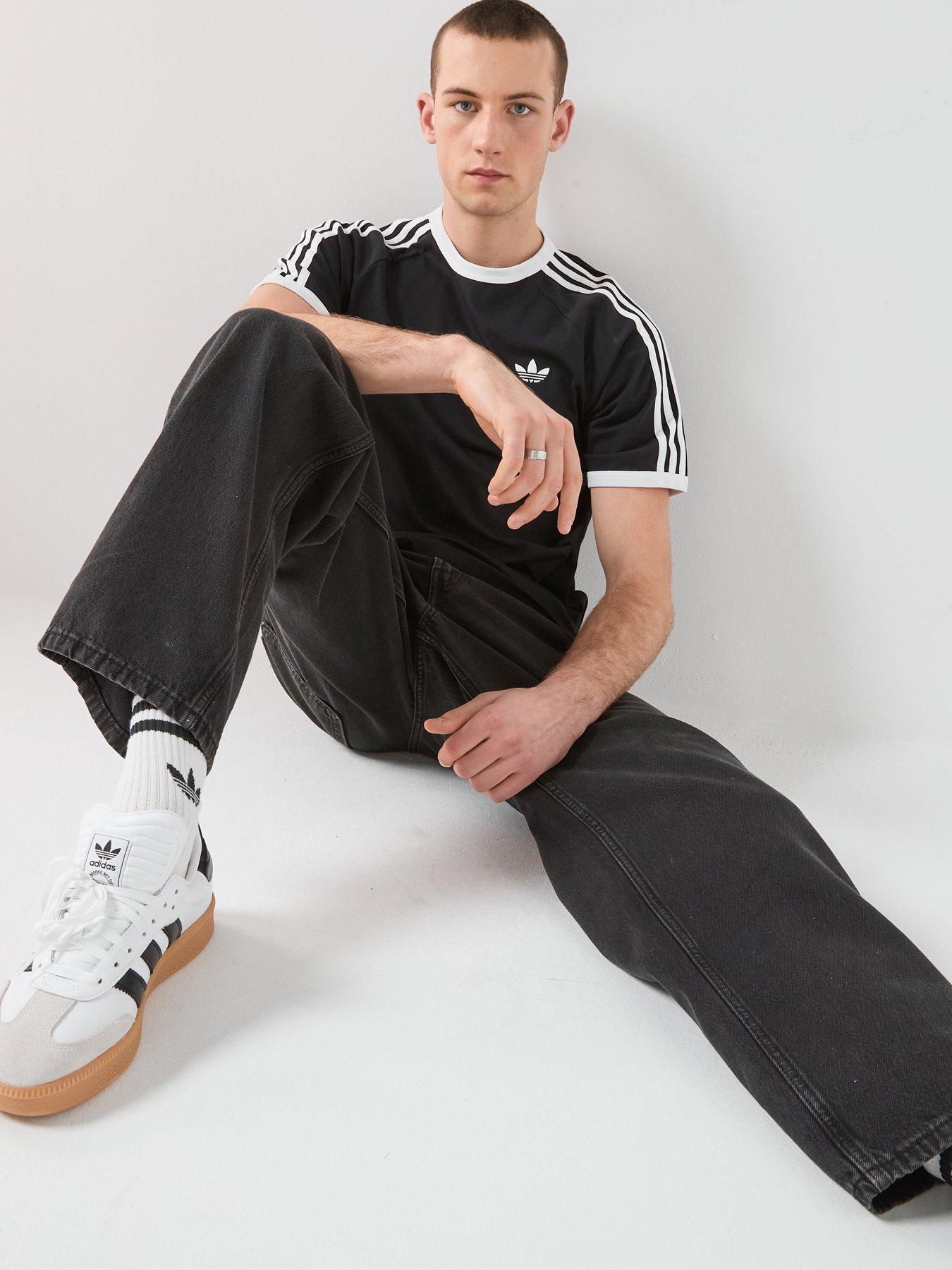 Image 4 of 7 of adidas Originals Men's 3-Stripes T-Shirt - Black