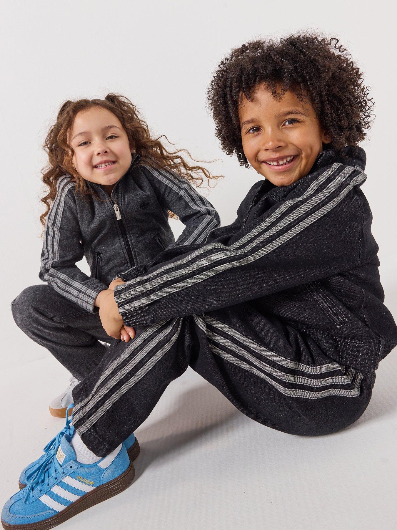 adidas Originals Younger Kids Unisex Firebird Denim Track Top - Black