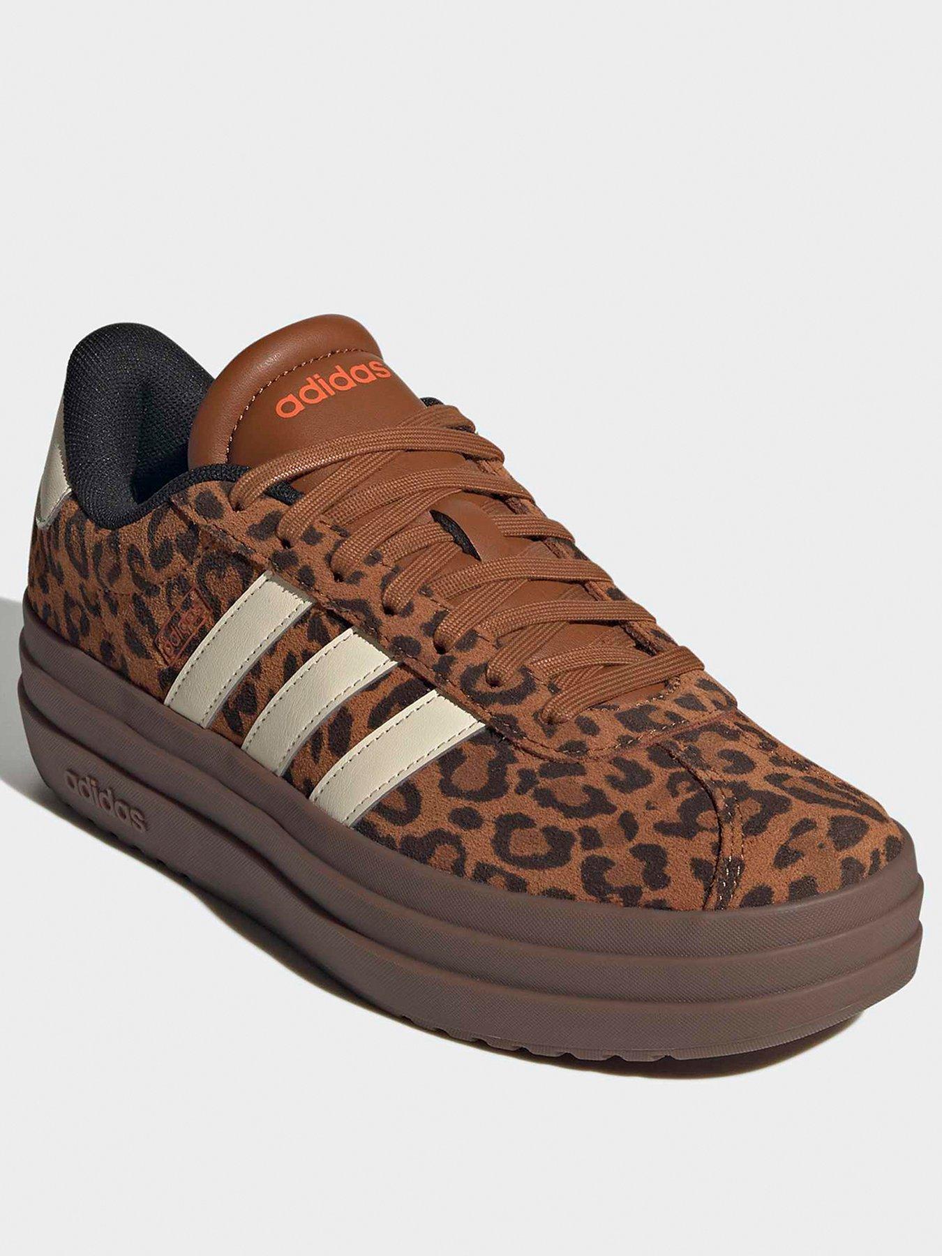 Image 2 of 6 of adidas Sportswear Womens Vl Court Bold Leopard Trainers - Brown