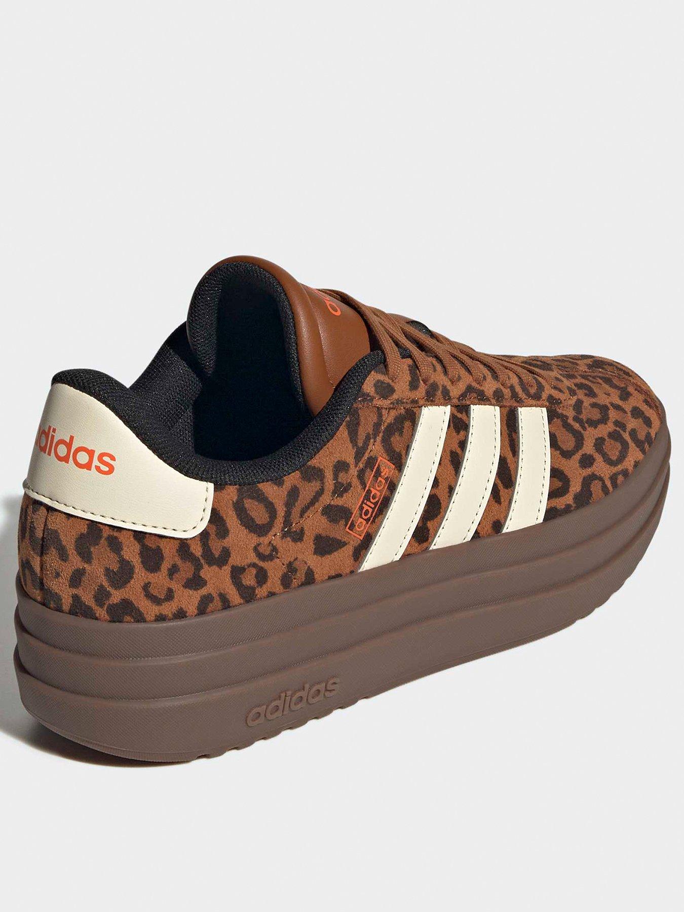 Image 3 of 6 of adidas Sportswear Womens Vl Court Bold Leopard Trainers - Brown