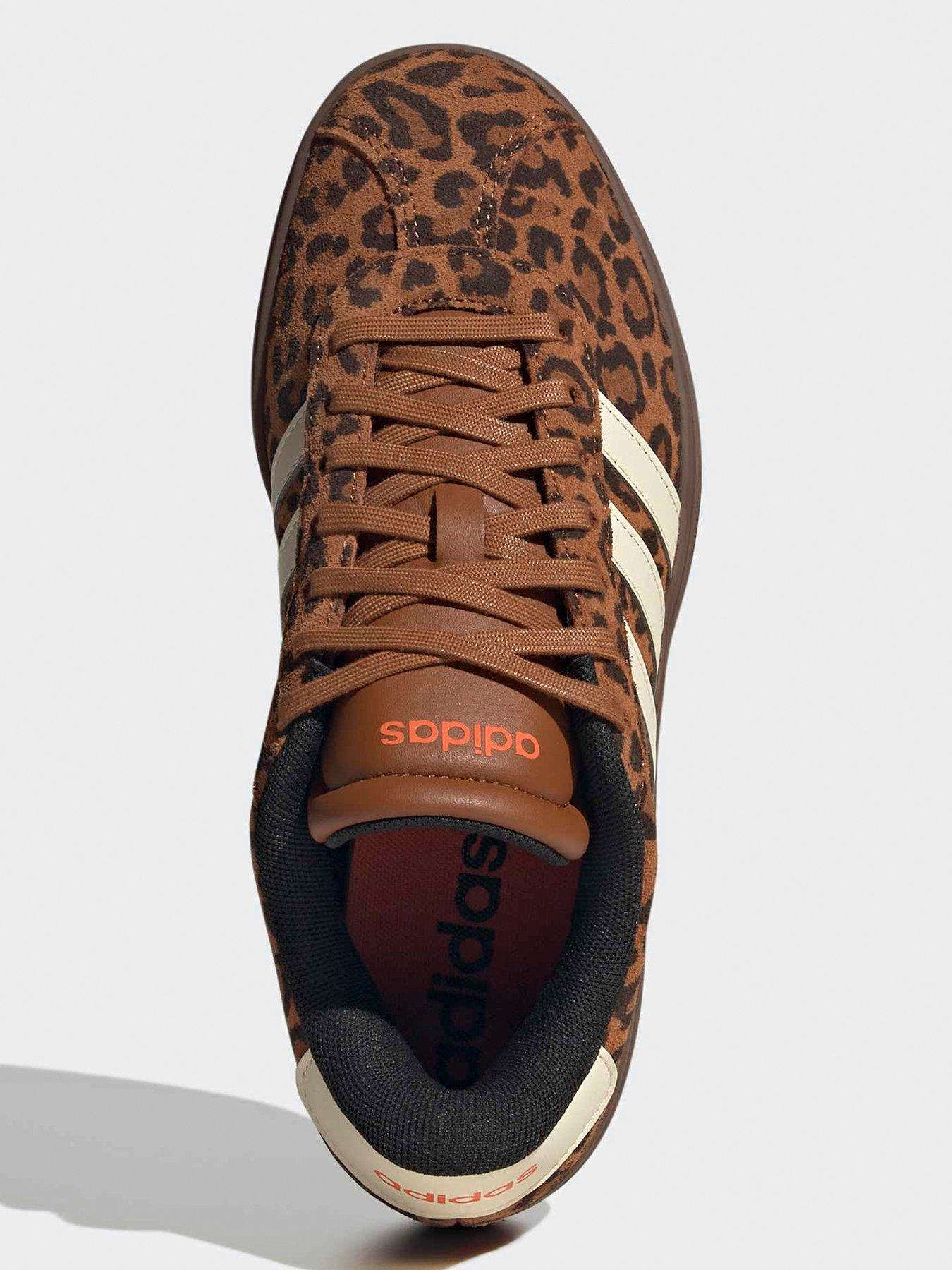 Image 4 of 6 of adidas Sportswear Womens Vl Court Bold Leopard Trainers - Brown