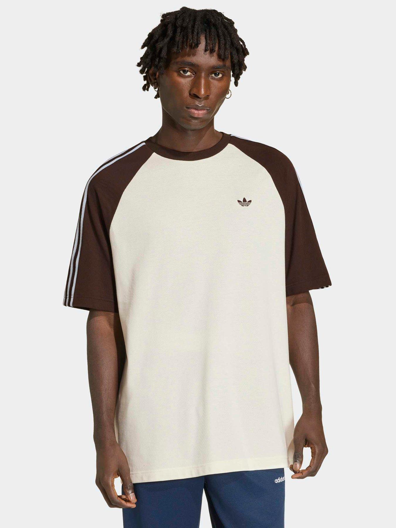 adidas Originals Britcore Ringer T-Shirt - Brown/White
