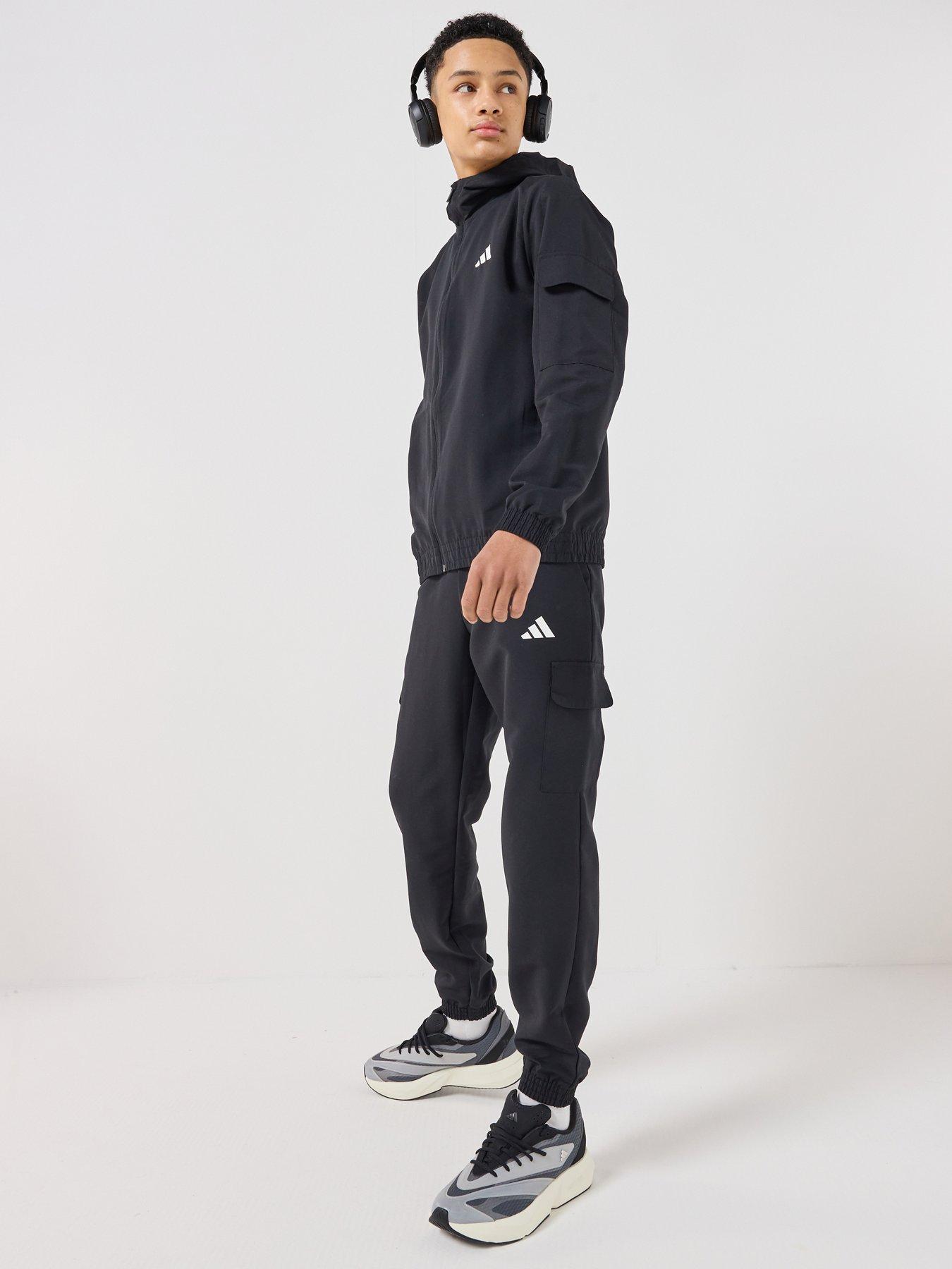 adidas-sportswear-junior-boys-woven-cargo-tracksuit-black