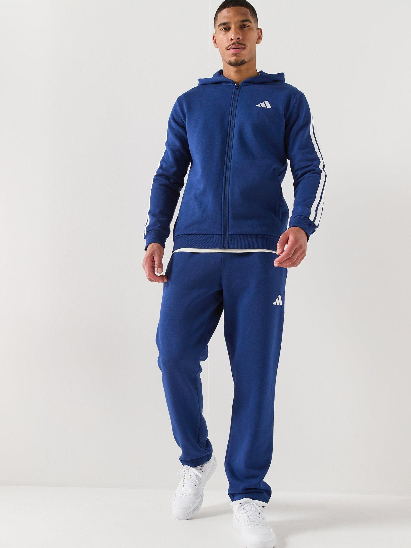 adidas Sportswear Men's Colorblock Hooded Tracksuit - Blue