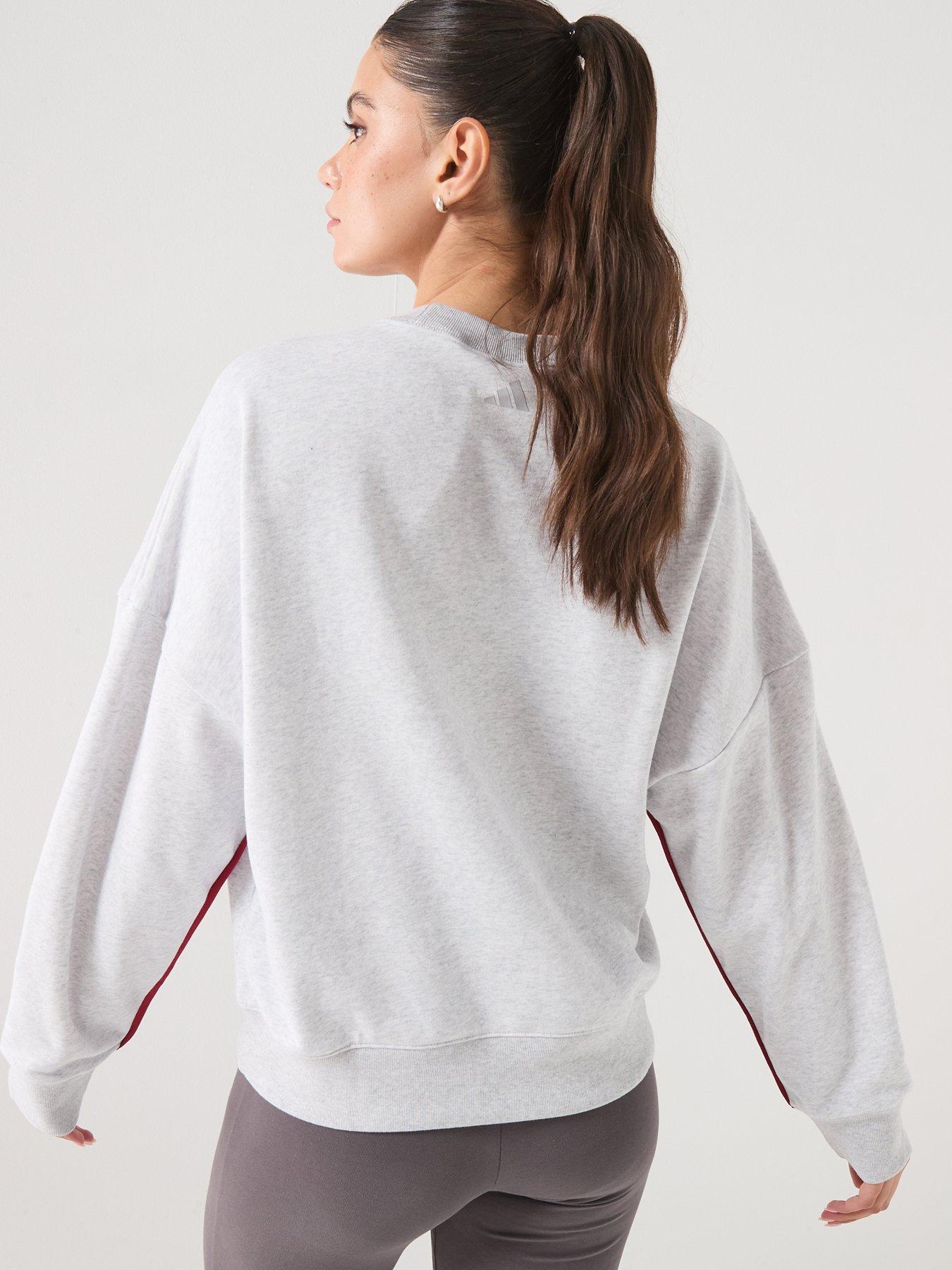 Image 2 of 6 of adidas Sportswear Women's Seasonal Essentials Colourpop Sweatshirt With Embroidered Graphic - Grey