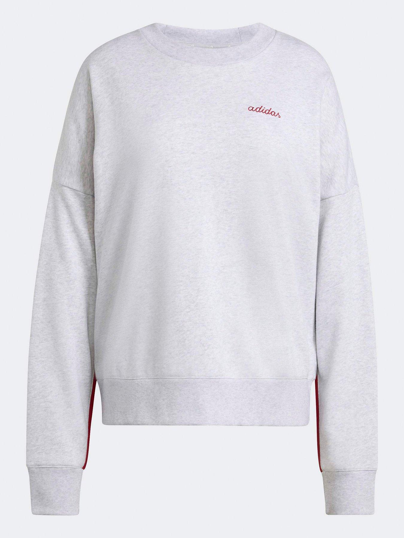 Image 6 of 6 of adidas Sportswear Women's Seasonal Essentials Colourpop Sweatshirt With Embroidered Graphic - Grey