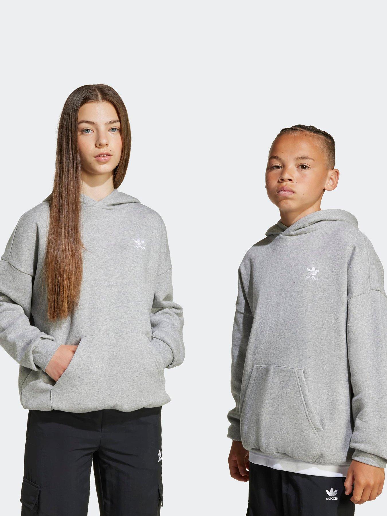 adidas-originals-junior-unisex-loose-fleece-hoodie-kids-grey