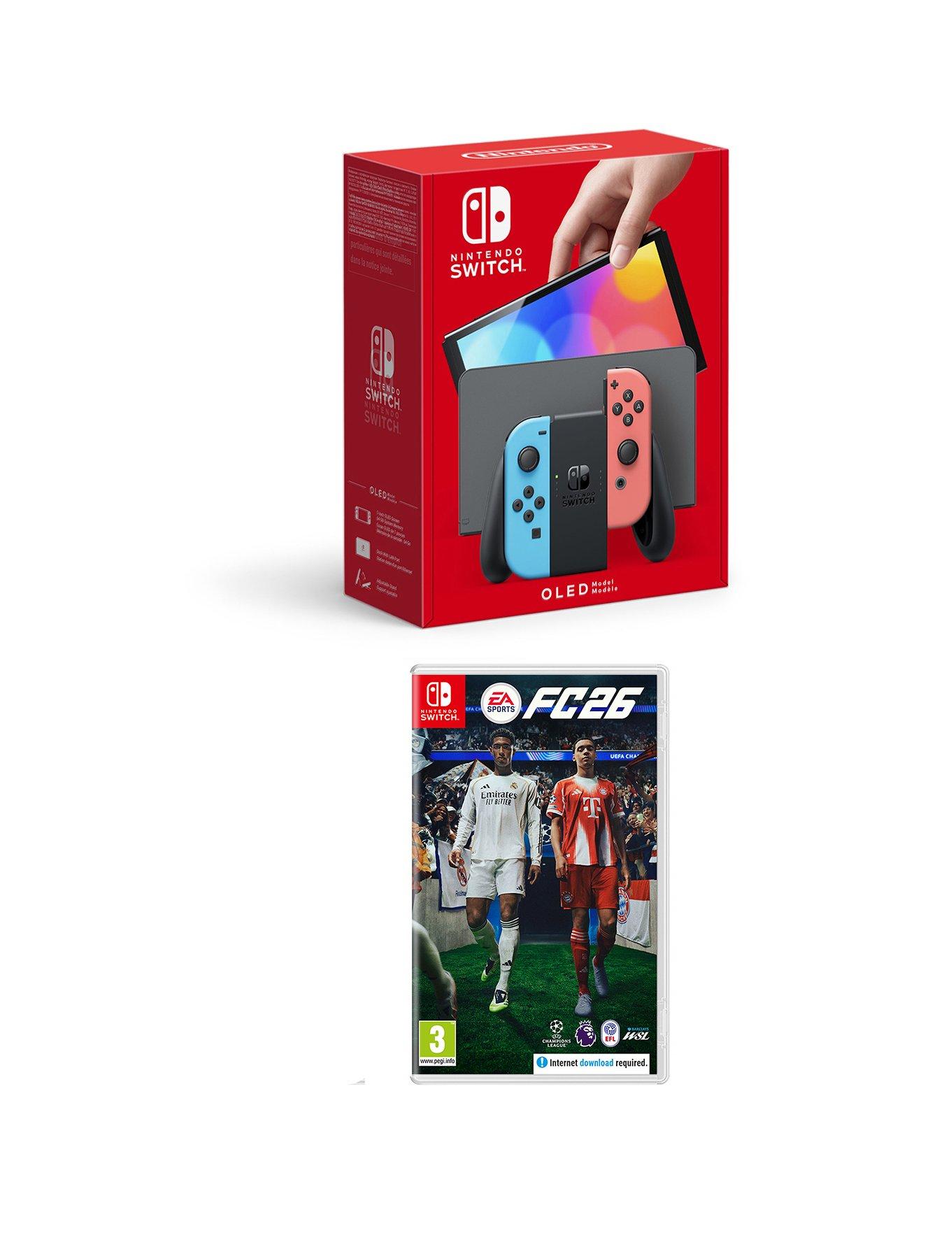 Nintendo Switch OLED Neon Blue/Neon Red Console  &  EA Sports FC 26
