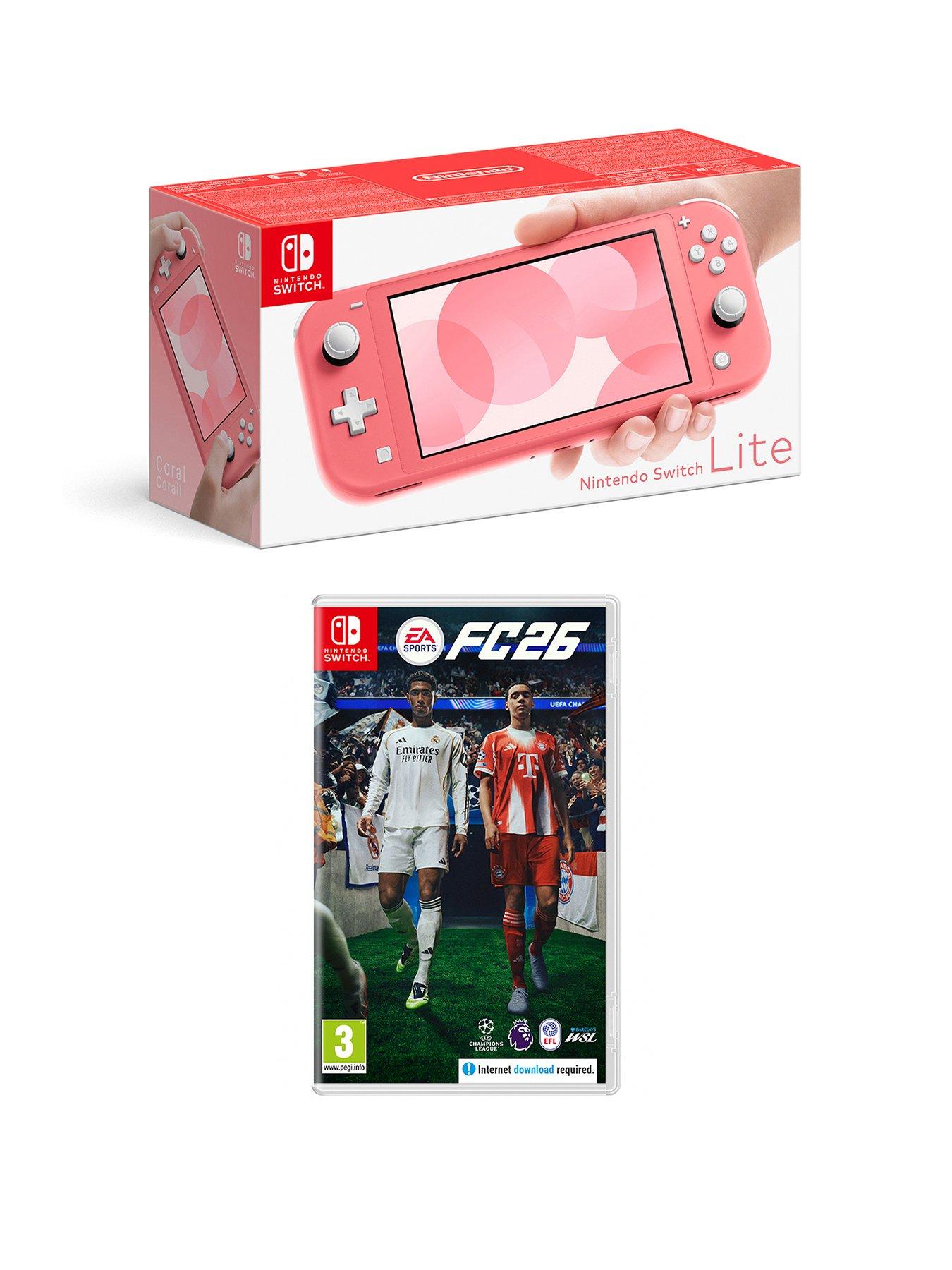 Nintendo Switch Lite Nintendo Switch Lite Console (Coral) with EA Sports FC 26