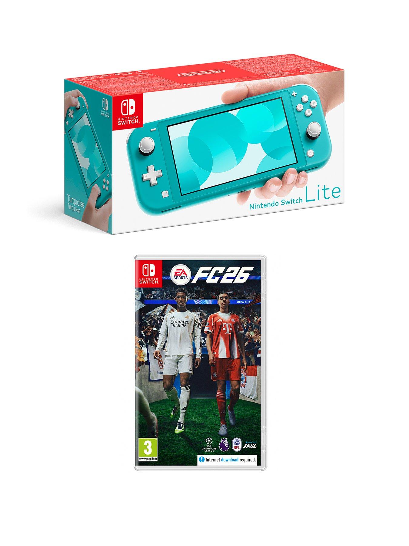 Nintendo Switch Lite Console (Turquoise) with EA Sports FC 26