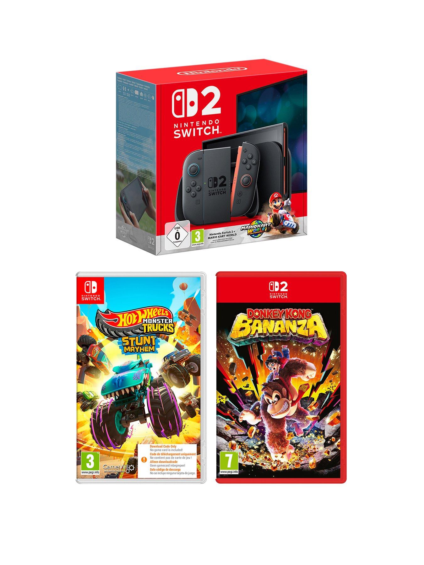 Nintendo Switch 2 + Mario Kart World + Donkey Kong Bananza + Hot Wheels Monster Truck