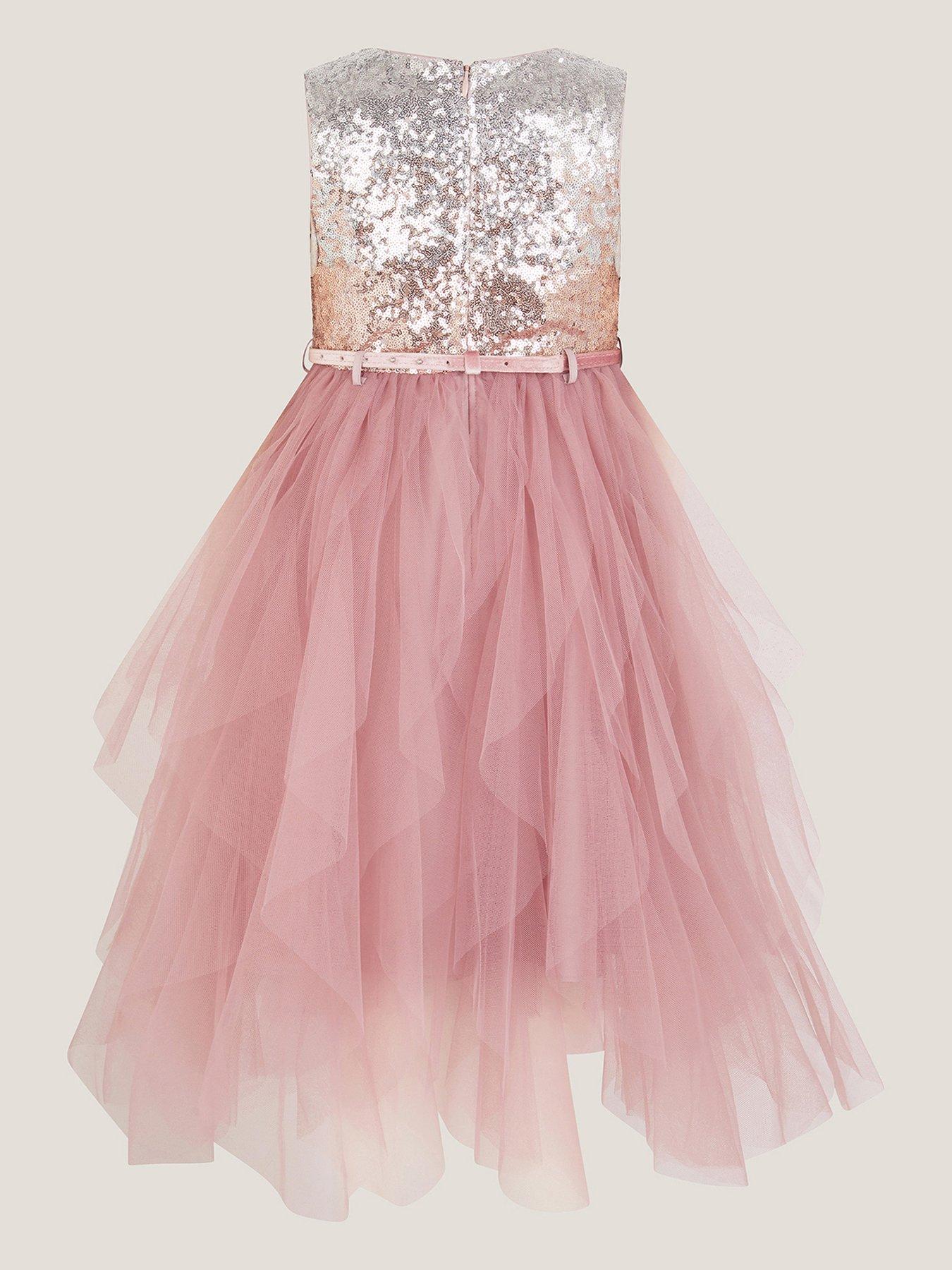  image of monsoon-girls-simone-sequin-tulle-ruffle-dress-pink
