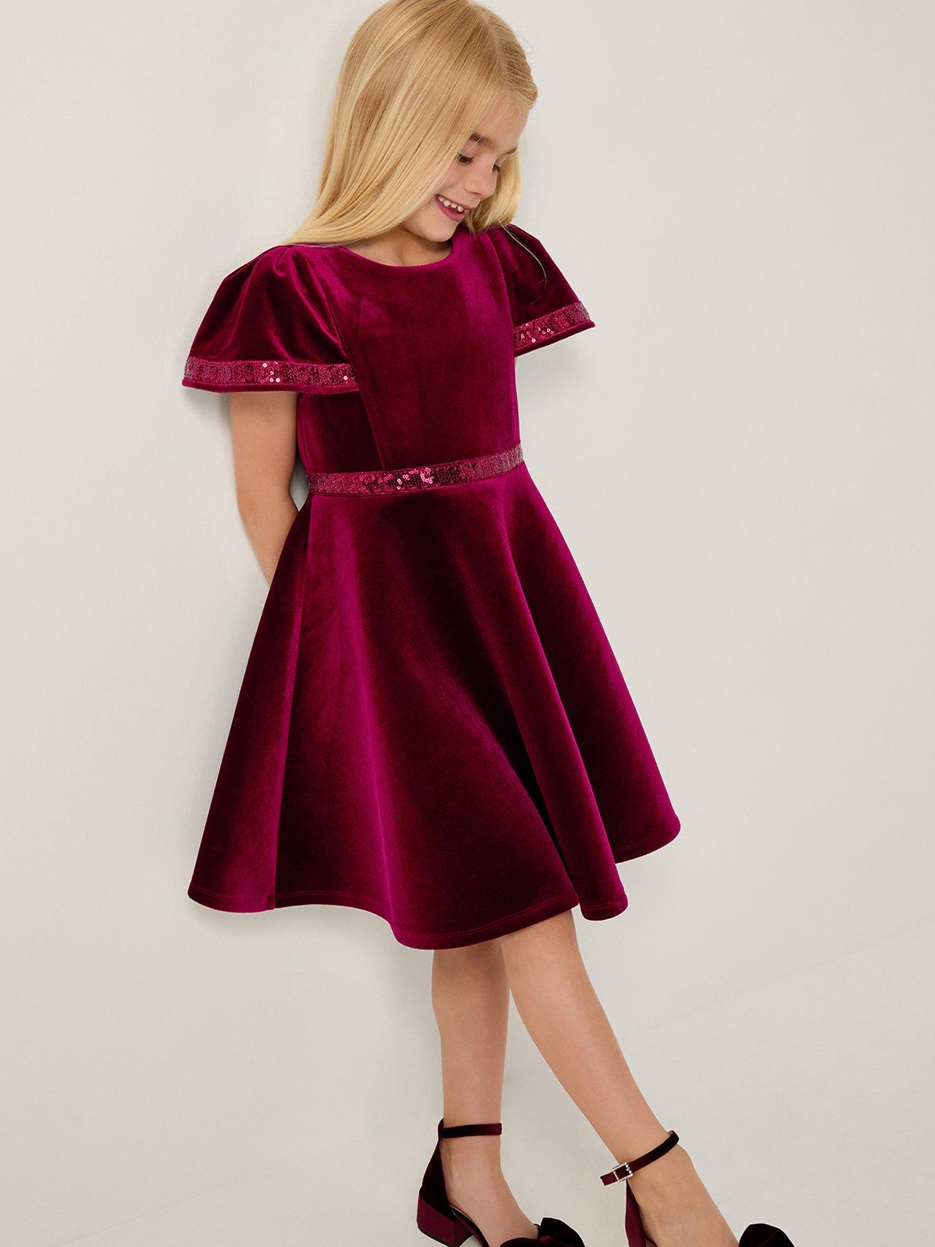 monsoon-girls-viola-sequin-velvet-party-dress-red