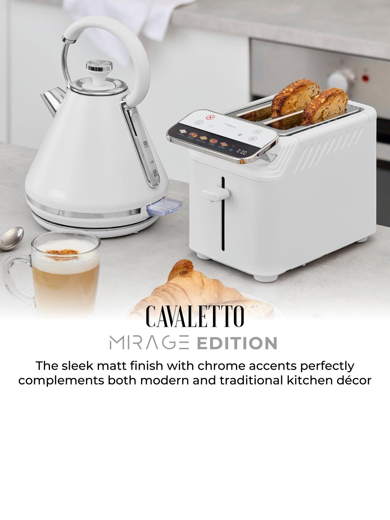  image of tower-mirage-17l-digital-kettle-with-variable-temperature-function-3kw-white-with-chrome-accents