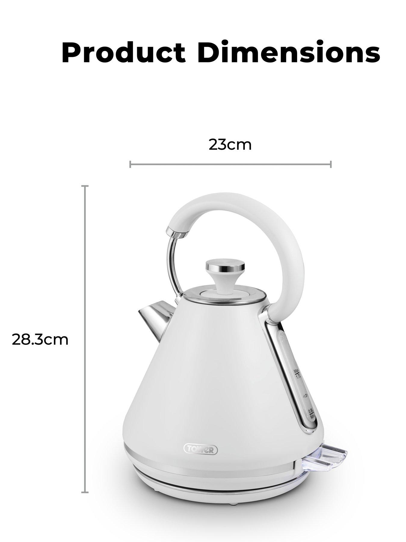  image of tower-mirage-17l-digital-kettle-with-variable-temperature-function-3kw-white-with-chrome-accents