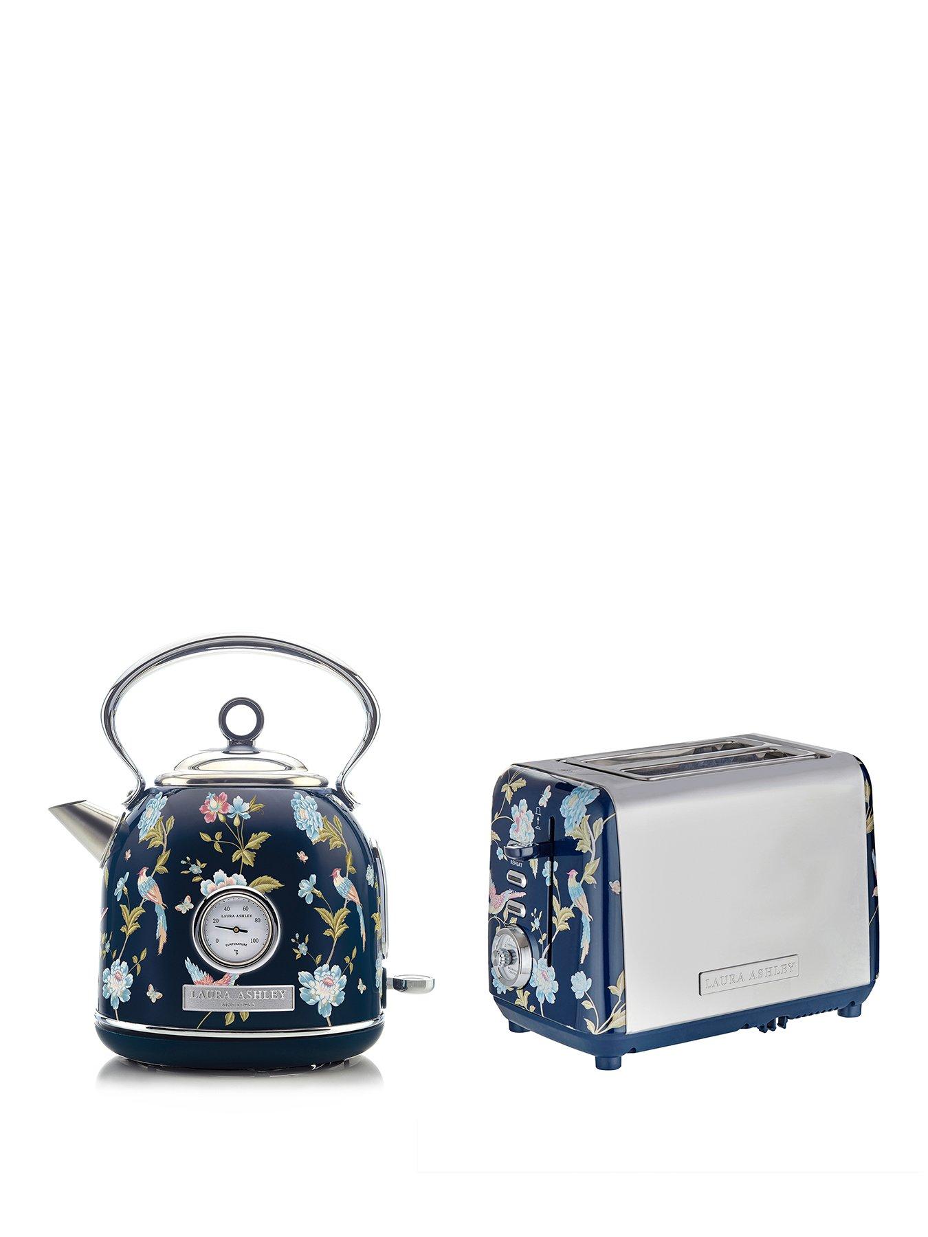 Image 1 of 6 of Laura Ashley 2 Slice Toaster Twin Pack, Elveden Navy