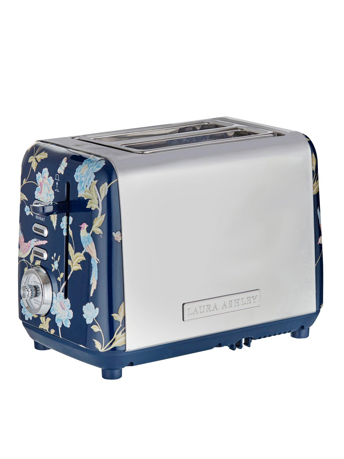 Image 3 of 6 of Laura Ashley 2 Slice Toaster Twin Pack, Elveden Navy