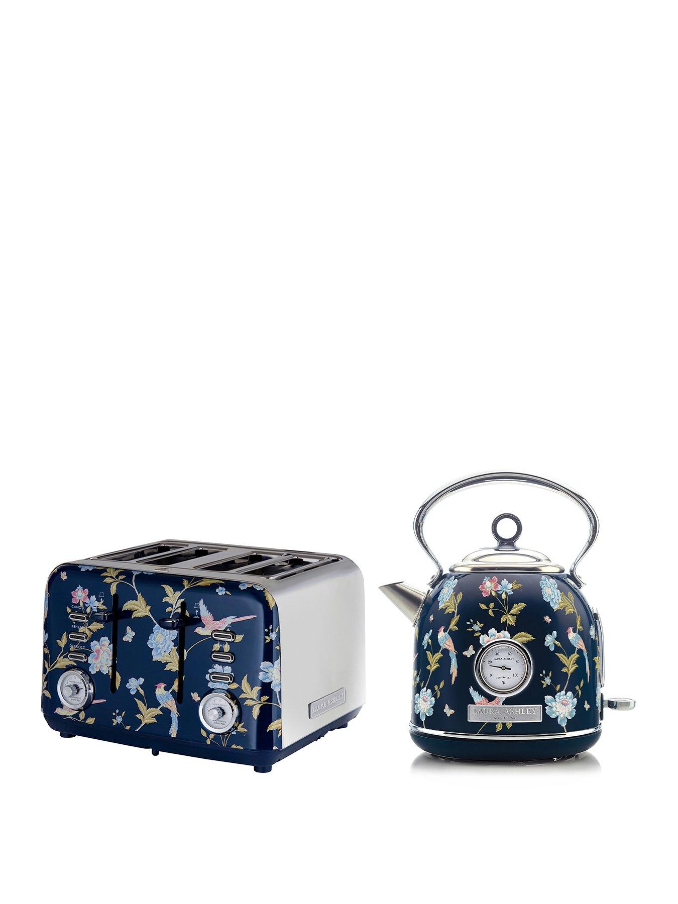 Laura Ashley 4 Slice Toaster Twin Pack, Elveden Navy