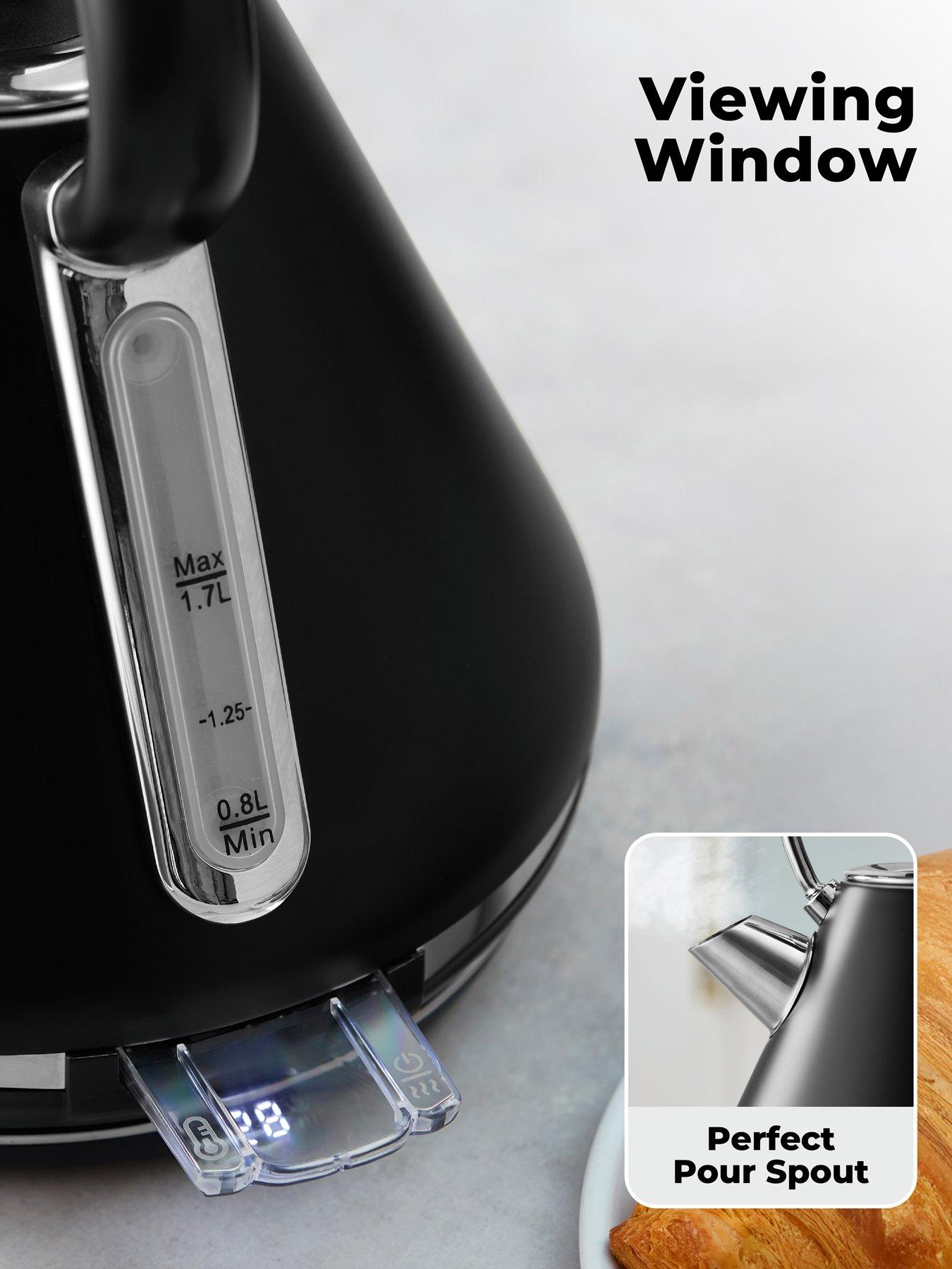 Image 4 of 7 of Tower Mirage 1.7L Digital Kettle with Variable Temperature Function 3kW Black with Chrome Accents