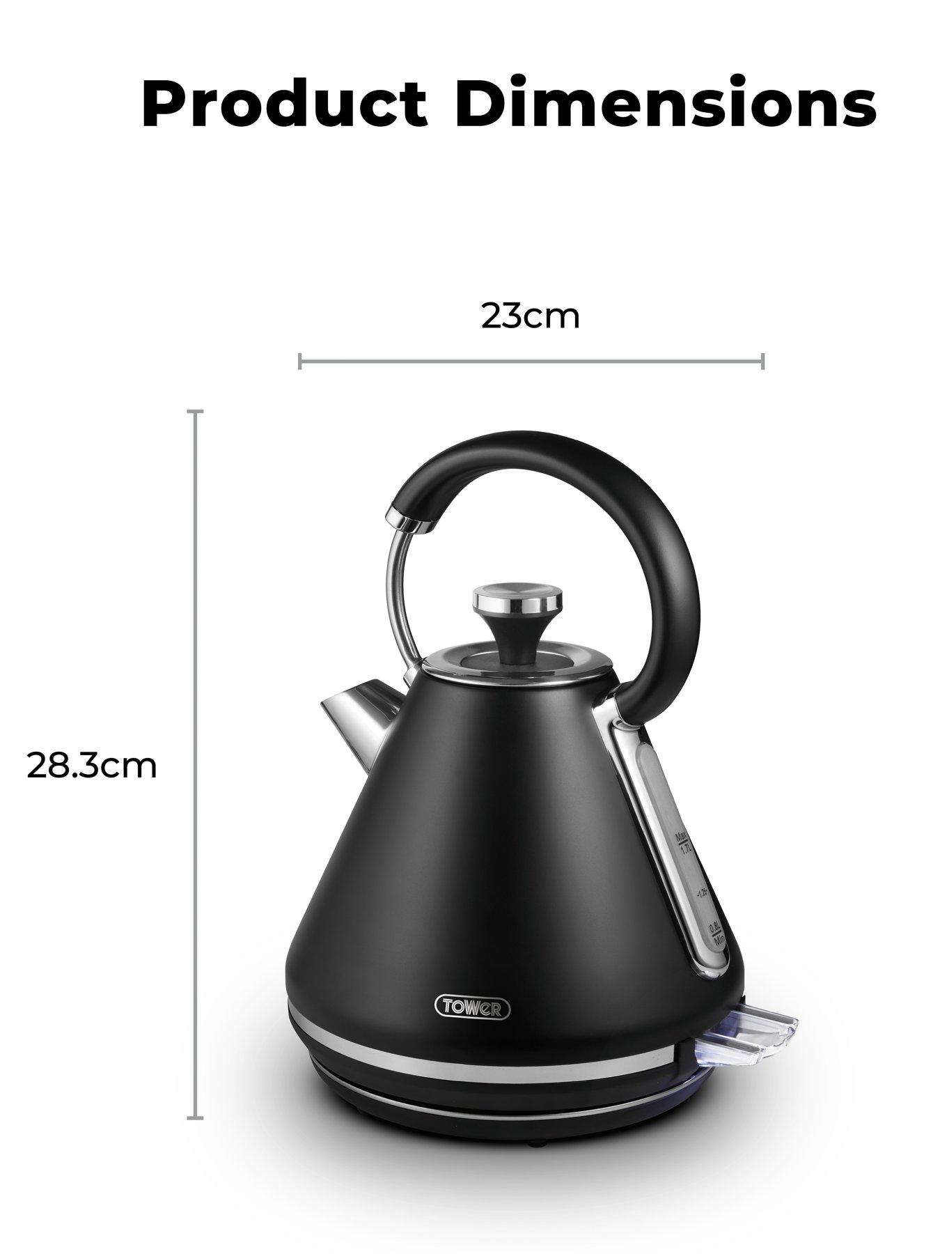Image 6 of 7 of Tower Mirage 1.7L Digital Kettle with Variable Temperature Function 3kW Black with Chrome Accents