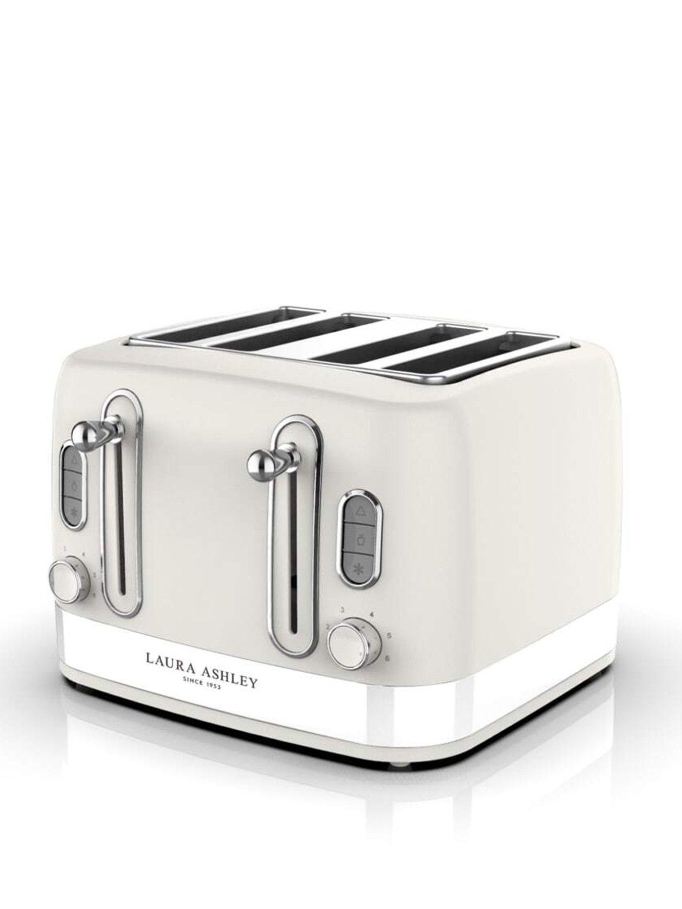 Image 1 of 2 of Laura Ashley 4-Slice Toaster - Cotton White
