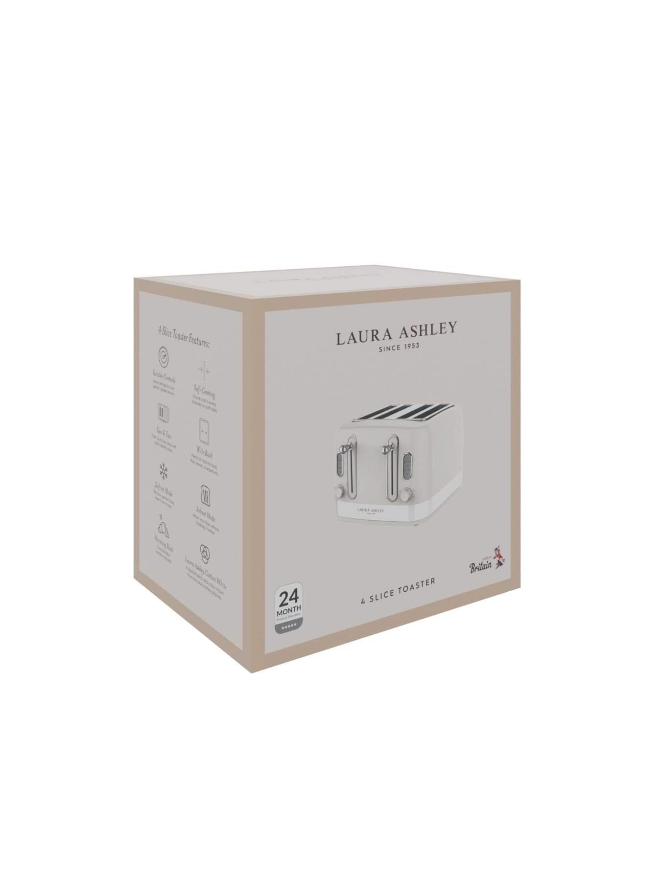 Image 2 of 2 of Laura Ashley 4-Slice Toaster - Cotton White