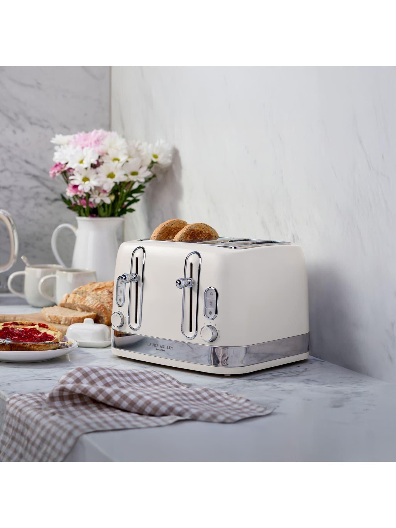 Image 5 of 6 of Laura Ashley 4-Slice Toaster -&nbsp;Dove Grey