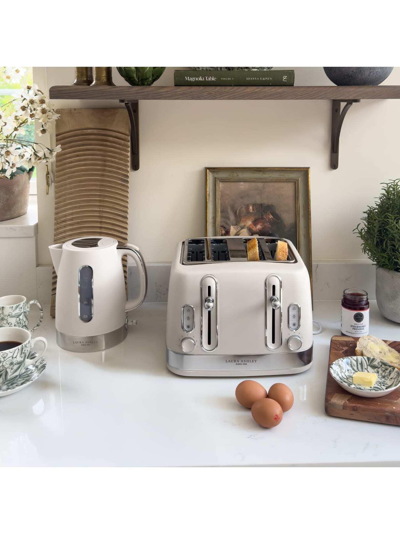Image 6 of 6 of Laura Ashley 4-Slice Toaster -&nbsp;Dove Grey