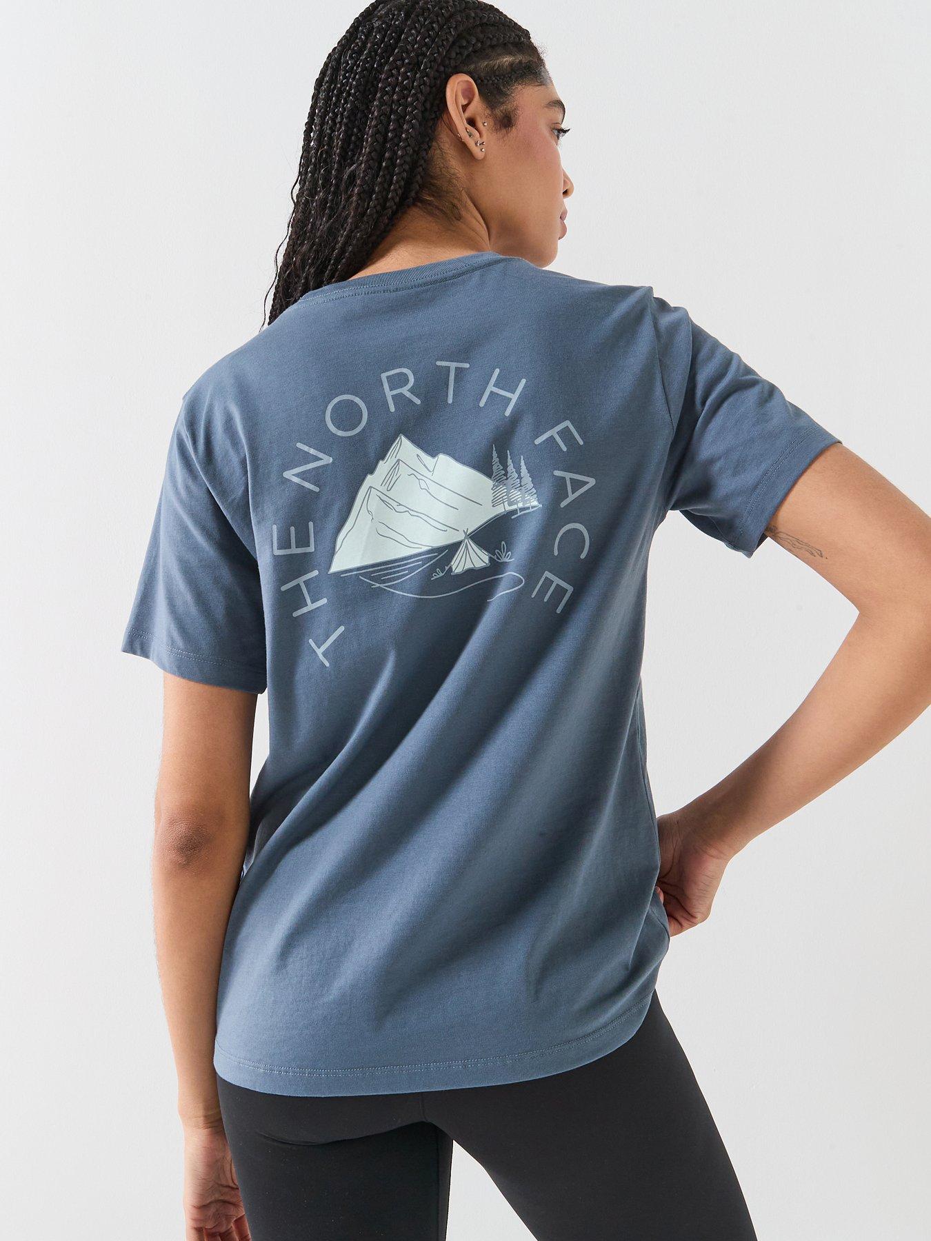Image 1 of 6 of The North Face Womens Monte Regular Graphic T-Shirt - Grey