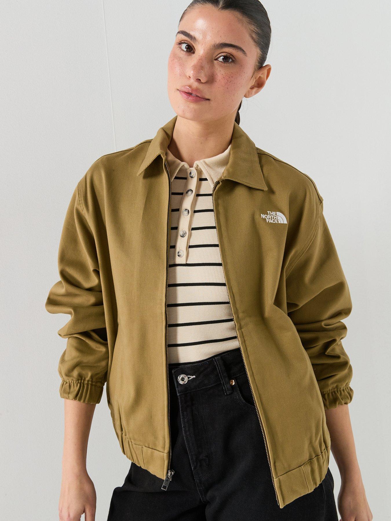  image of the-north-face-womens-twill-collared-jacket-brown