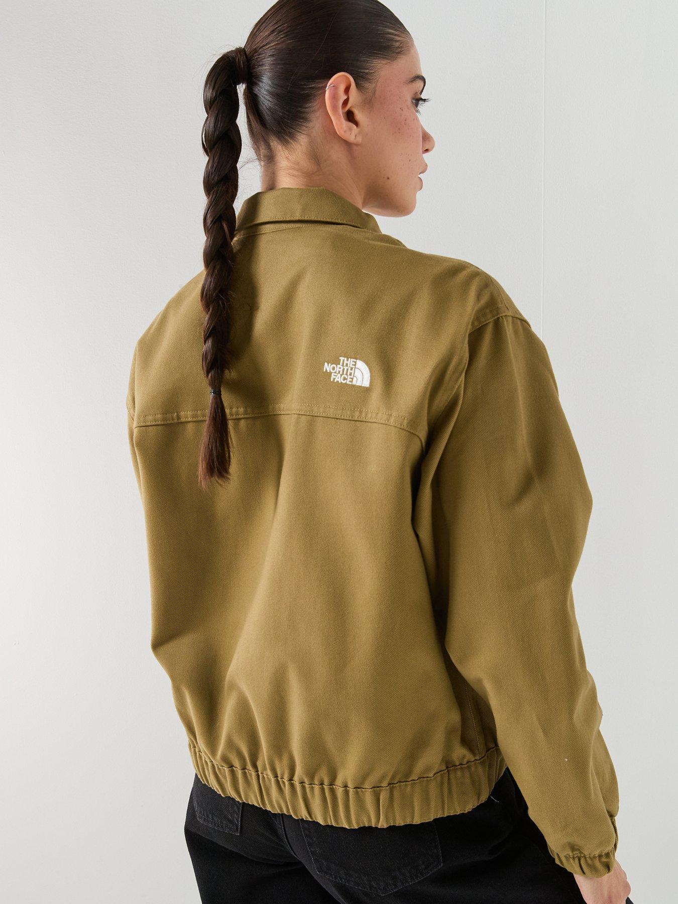 stillFront image of the-north-face-womens-twill-collared-jacket-brown