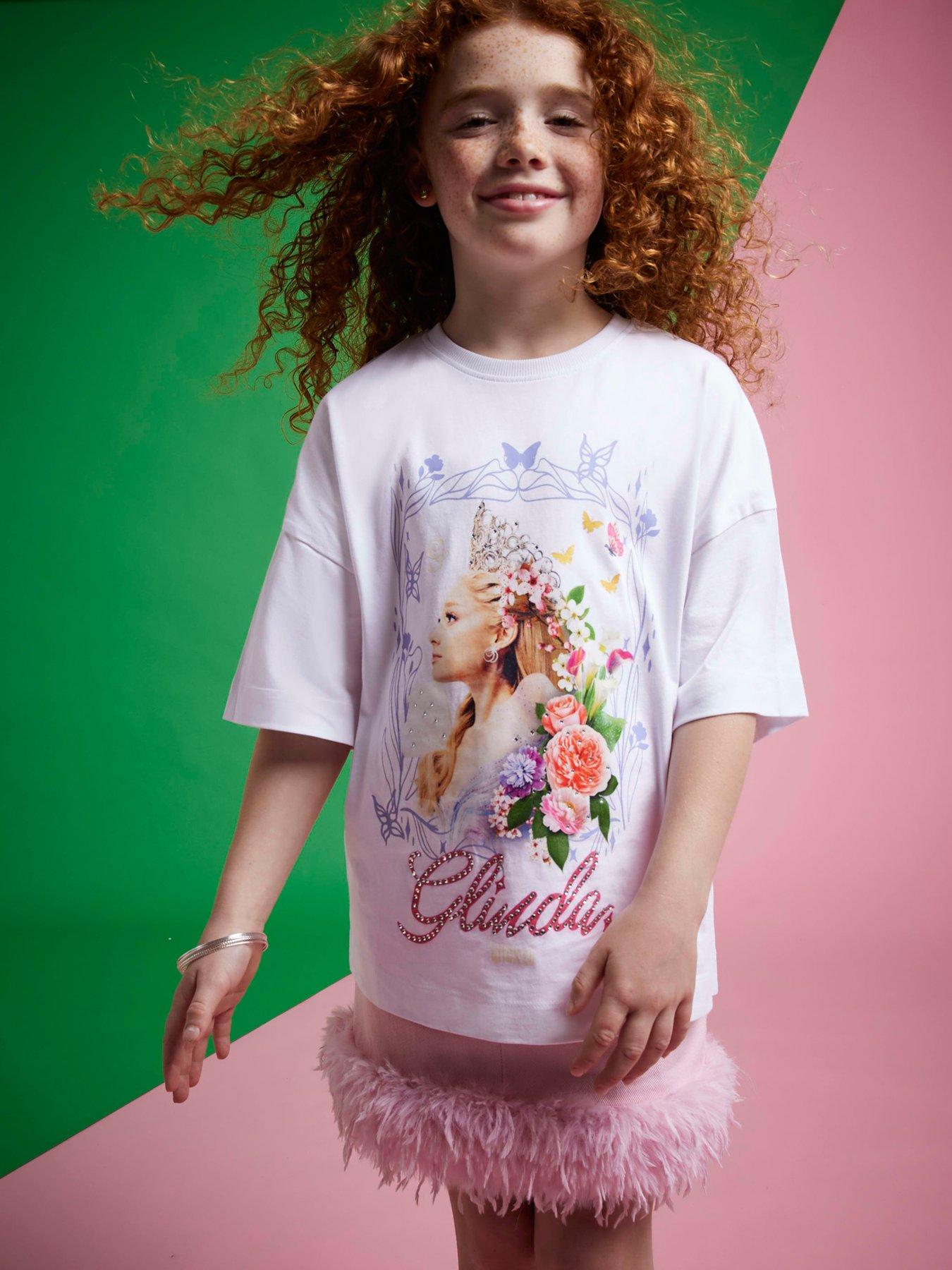  image of river-island-older-girls-wicked-glinda-t-shirt-white